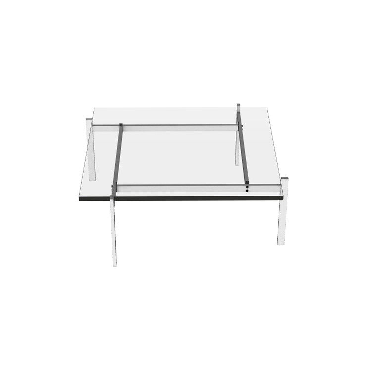 Mostra il prodotto PK61™ Coffee table | Glass | Satin brushed stainless steel base del produttore Fritz Hansen