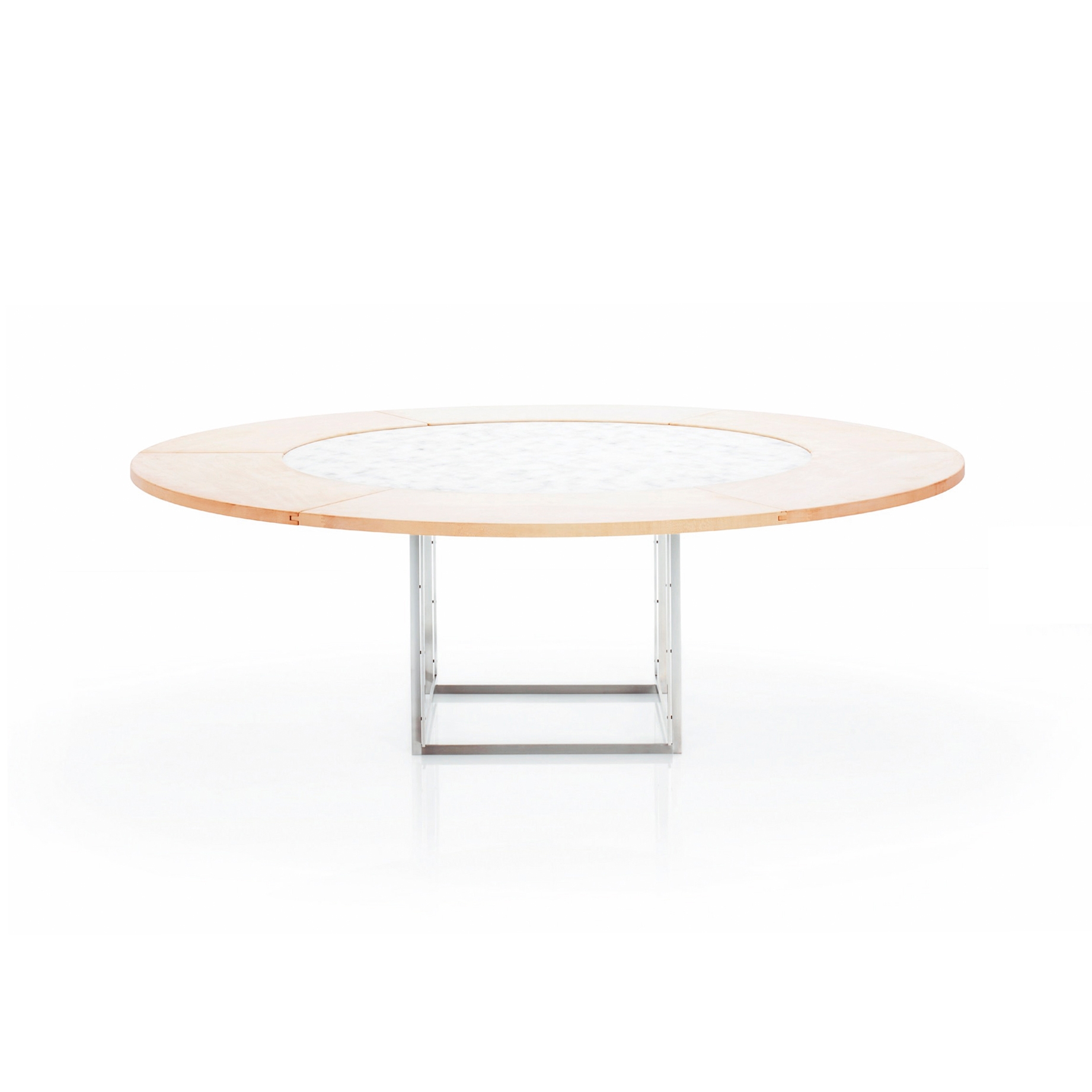 Afficher le produit PK54A™ | Table | Marble | PK 54A Extension ring ash | Satin brushed stainless steel base du fabricant Fritz Hansen