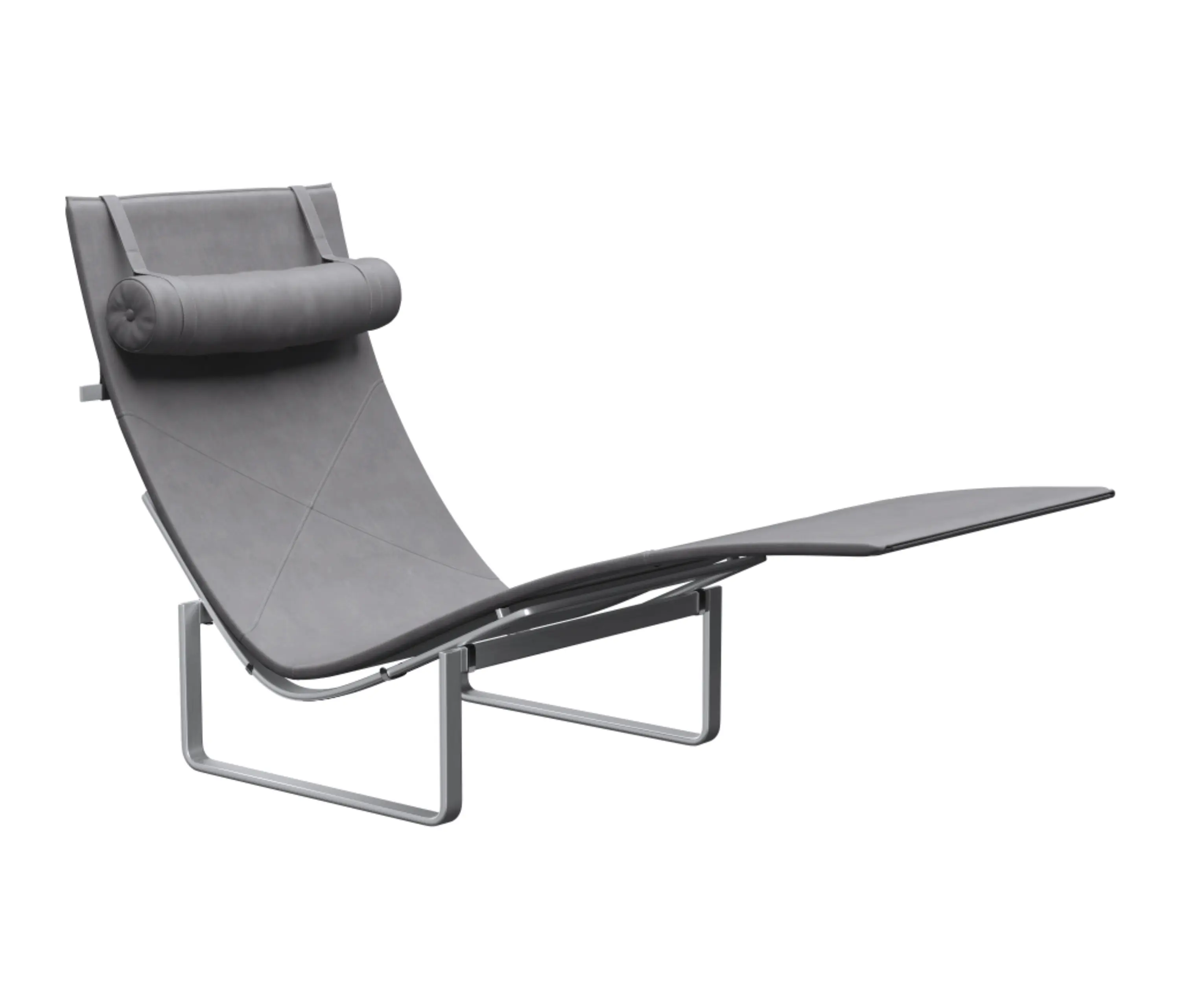 Fritz Hansen - PK24™ | Lounge chair | Leather | Satin brushed stainless steel base