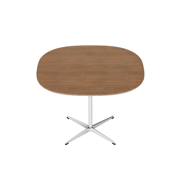 Produkt Supercircular™ | Café table | A603 | Walnut laminate | Satin polished aluminum des Herstellers Fritz Hansen anzeigen