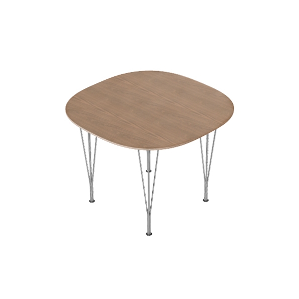 Display product Supercircular™ | Dining table | B603 | Walnut veneer | Chrome span legs from manufacturer Fritz Hansen