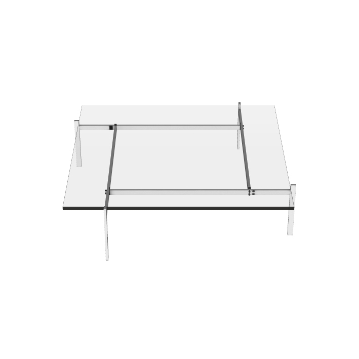 Mostrar el producto PK61A™ | Coffee table | Glass | Satin brushed stainelss steel base del fabricante Fritz Hansen
