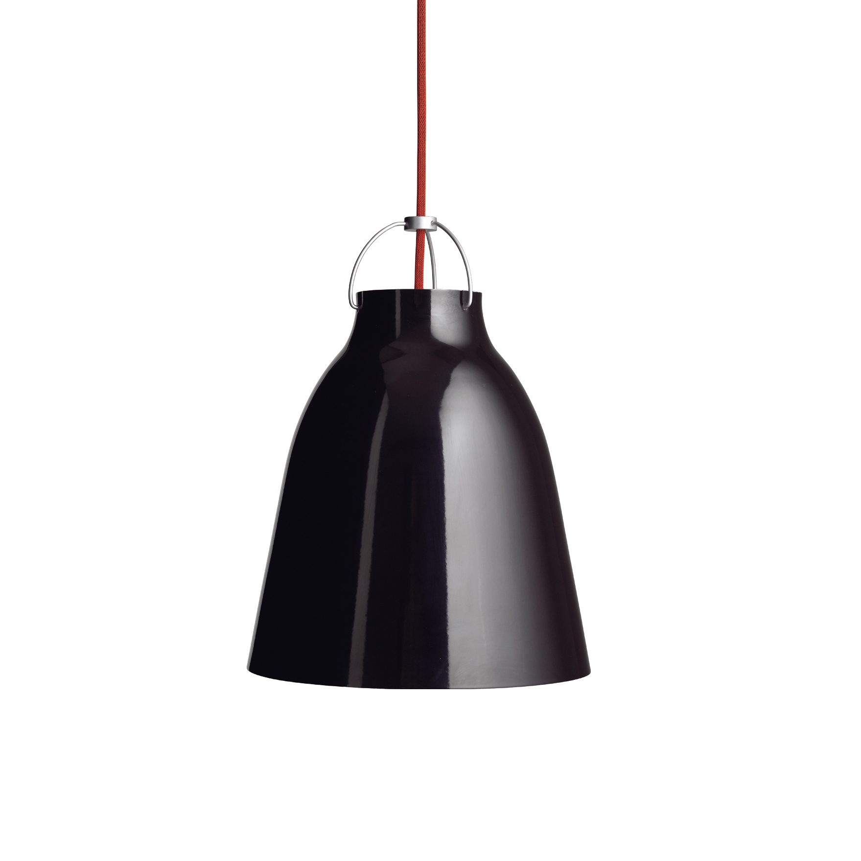 Display product Caravaggio™ | Pendant | P2 | Black | Red cord from manufacturer Fritz Hansen