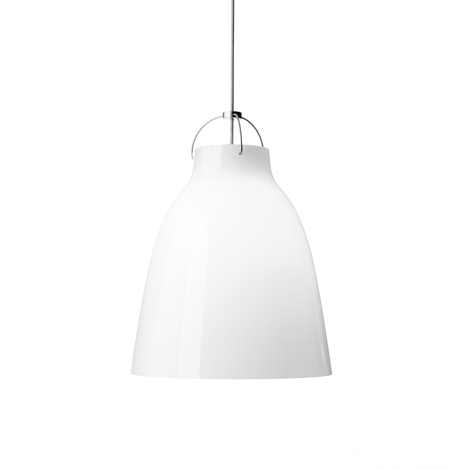 Mostrar el producto Caravaggio™ | Pendant | P3 | Opal Glass | Silver-grey cord del fabricante Fritz Hansen
