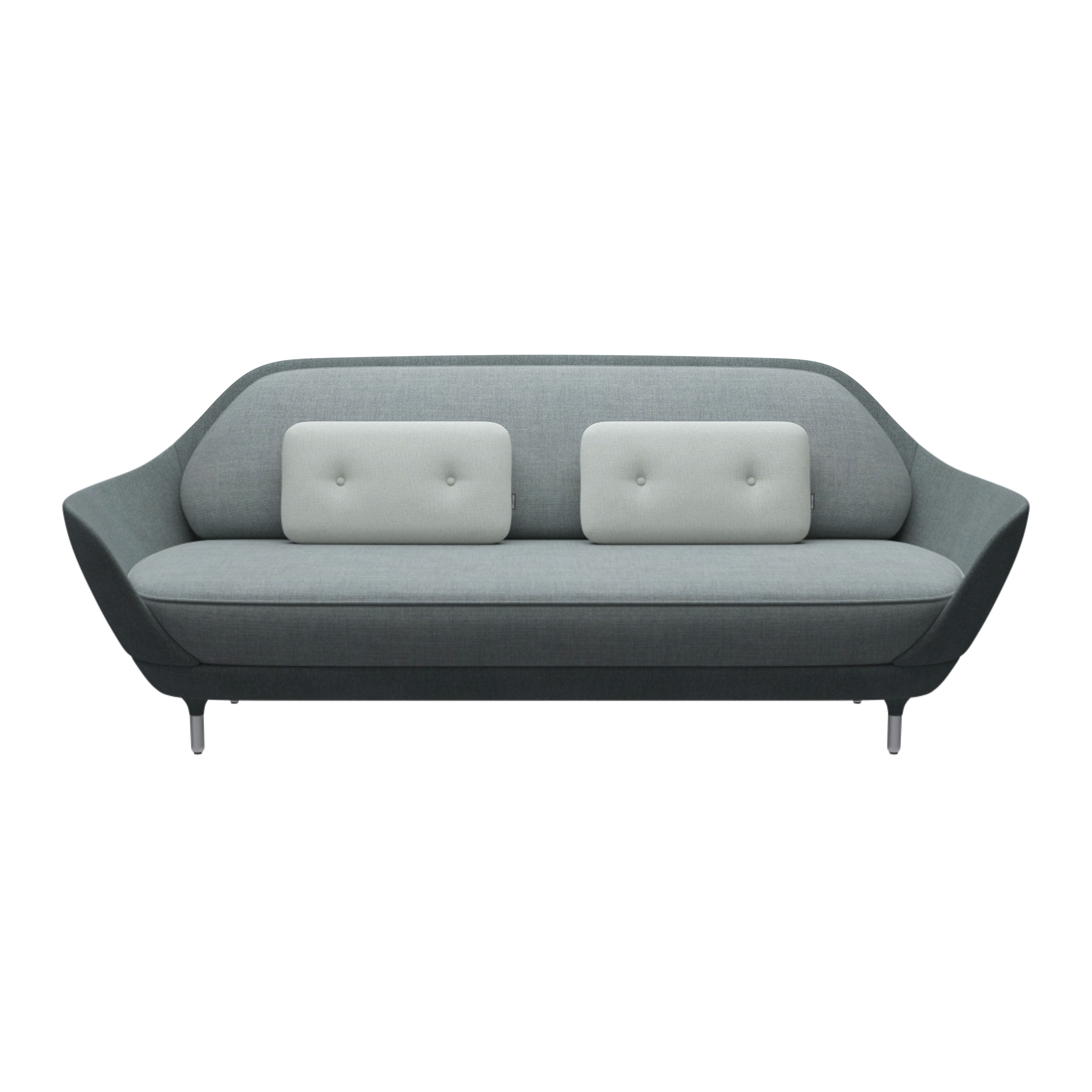 Favn™ | Sofa | JH9 | Textile | Satin polished aluminum base