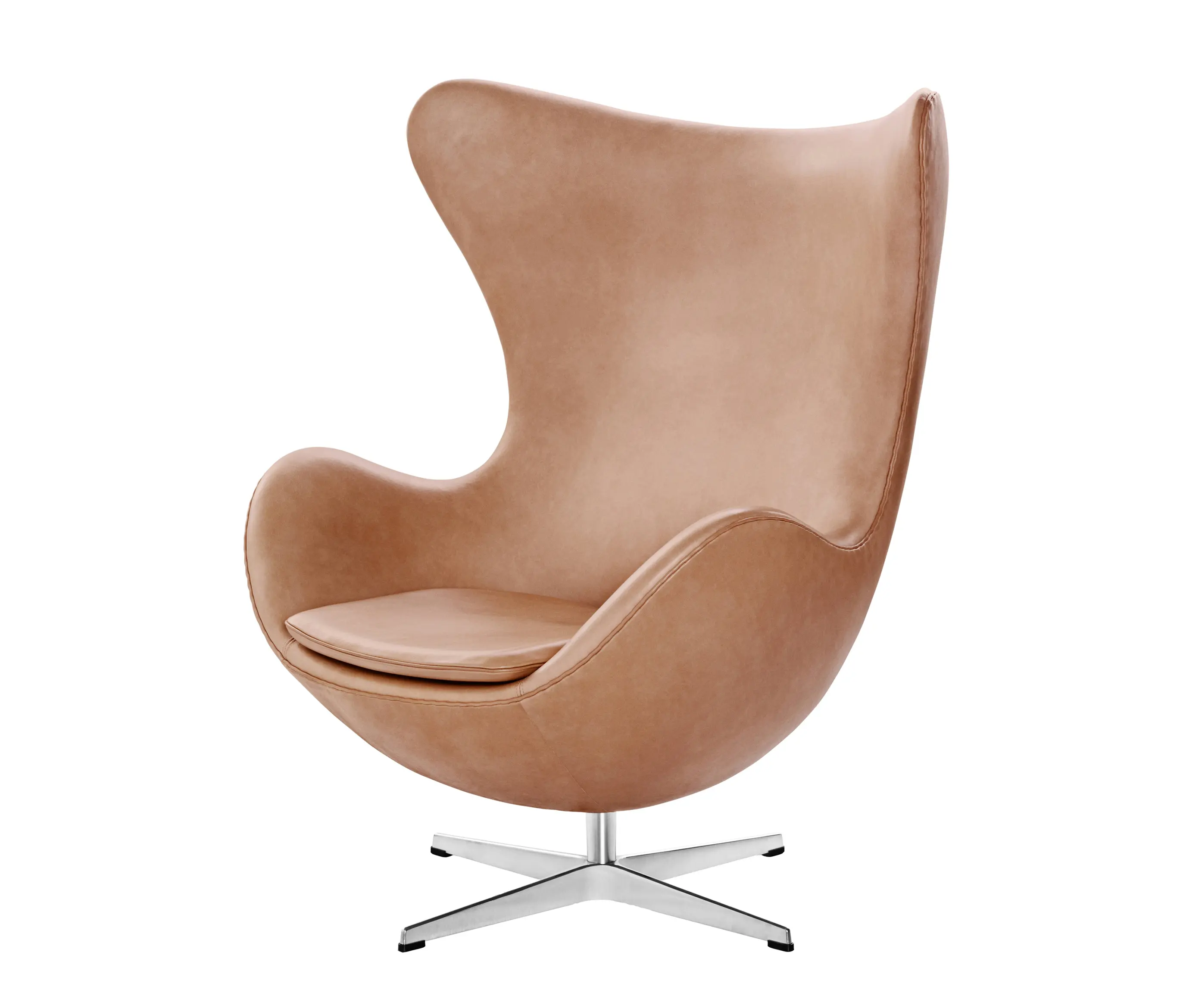 Fritz Hansen - Egg™ Lounge chair | 3316 | Grey leather | Polished aluminum base