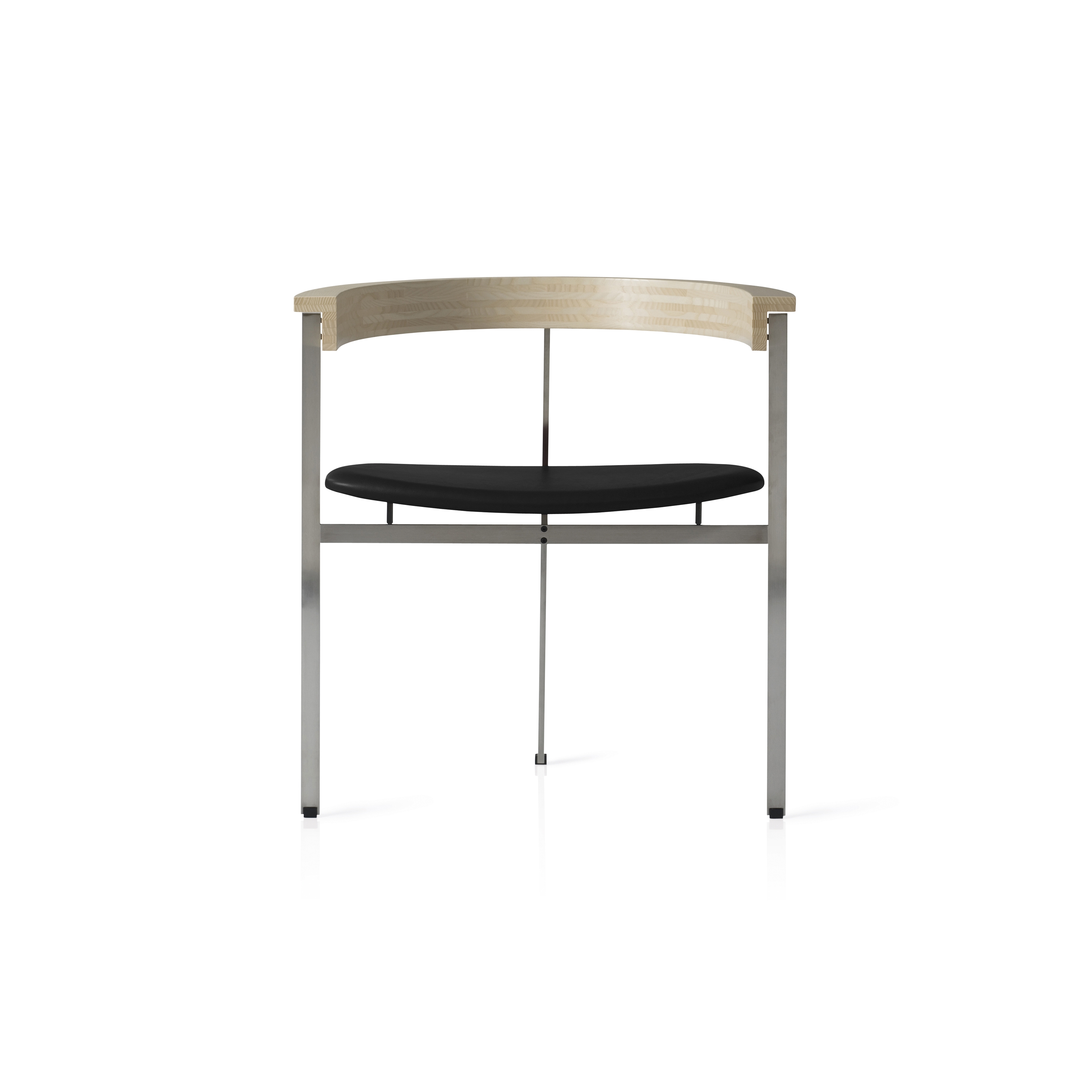 Afficher le produit PK11™ | Chair | Leather | Ash | Satin brushed stainless steel base du fabricant Fritz Hansen