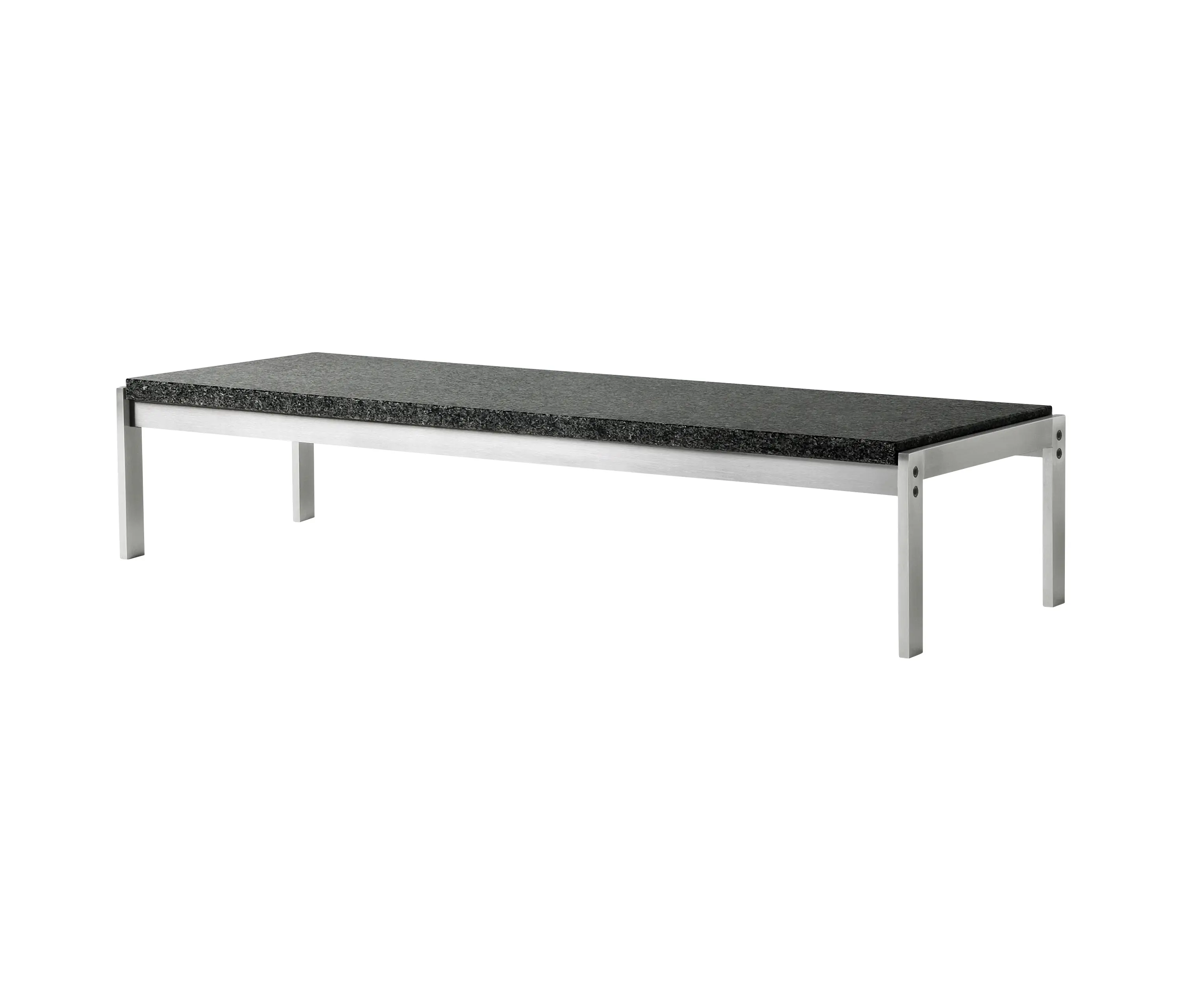 Fritz Hansen - PK62™ | Coffee table | Dark granite | Satin brushed stainless steel base