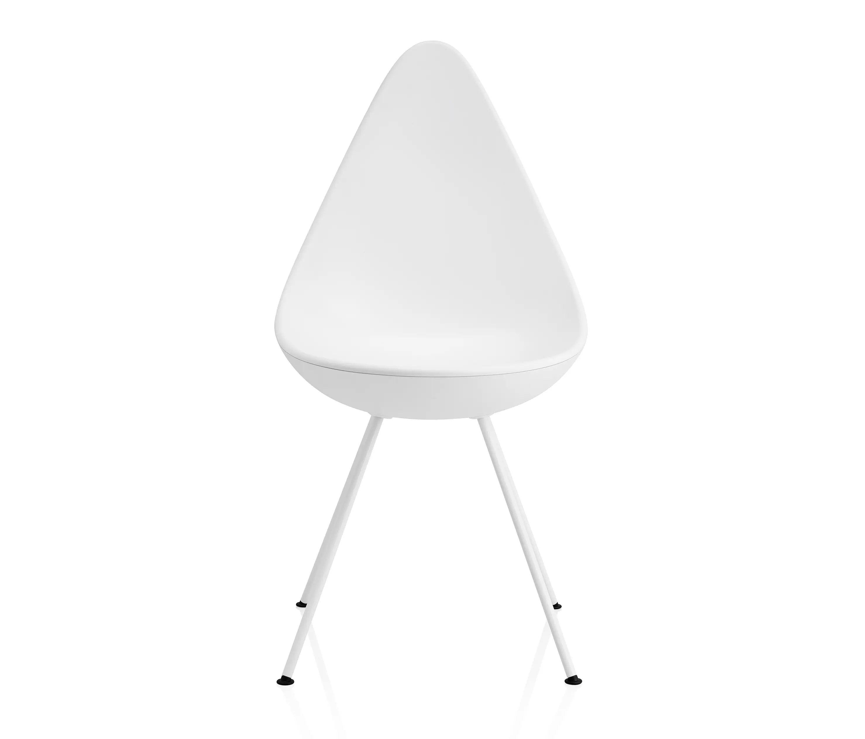 Fritz Hansen - Drop™ | Chair | 3110 | White ABS/nylon reinforced plastic shell | White base