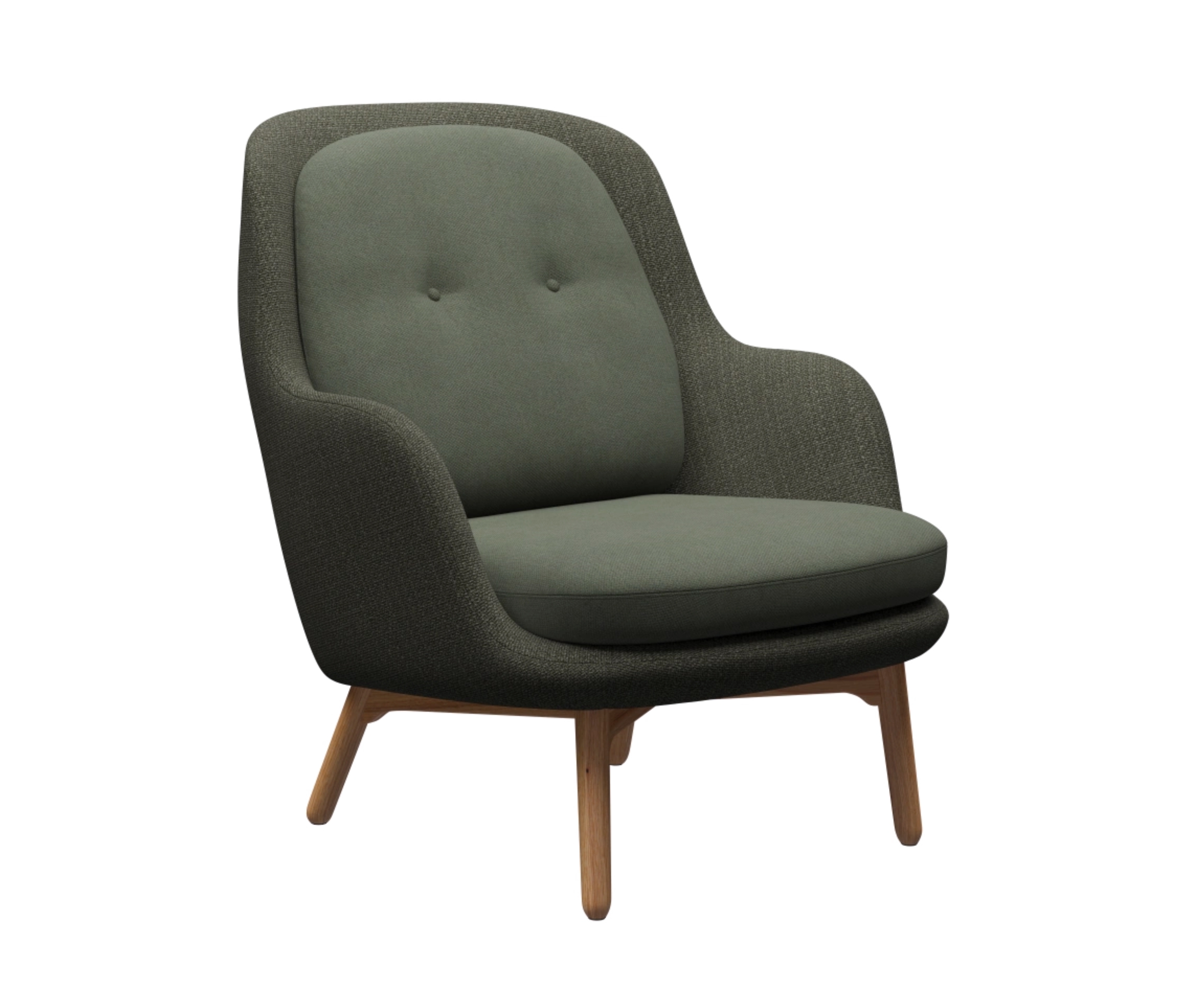 Display product Fri™ | Lounge chair | JH5 | Textile | Oak base from manufacturer Fritz Hansen