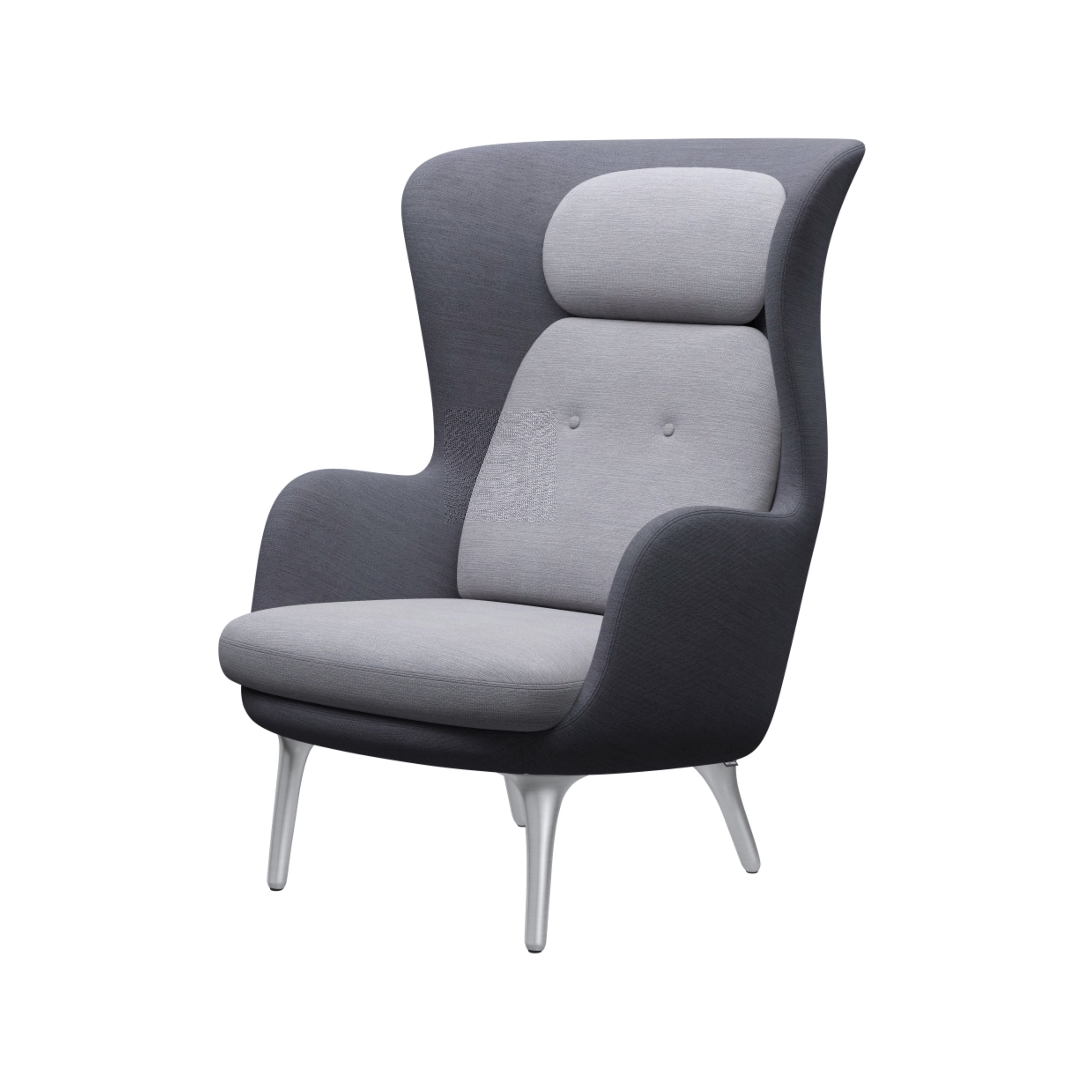 Ro™ | Lounge chair | JH1 | Brushed aluminum base