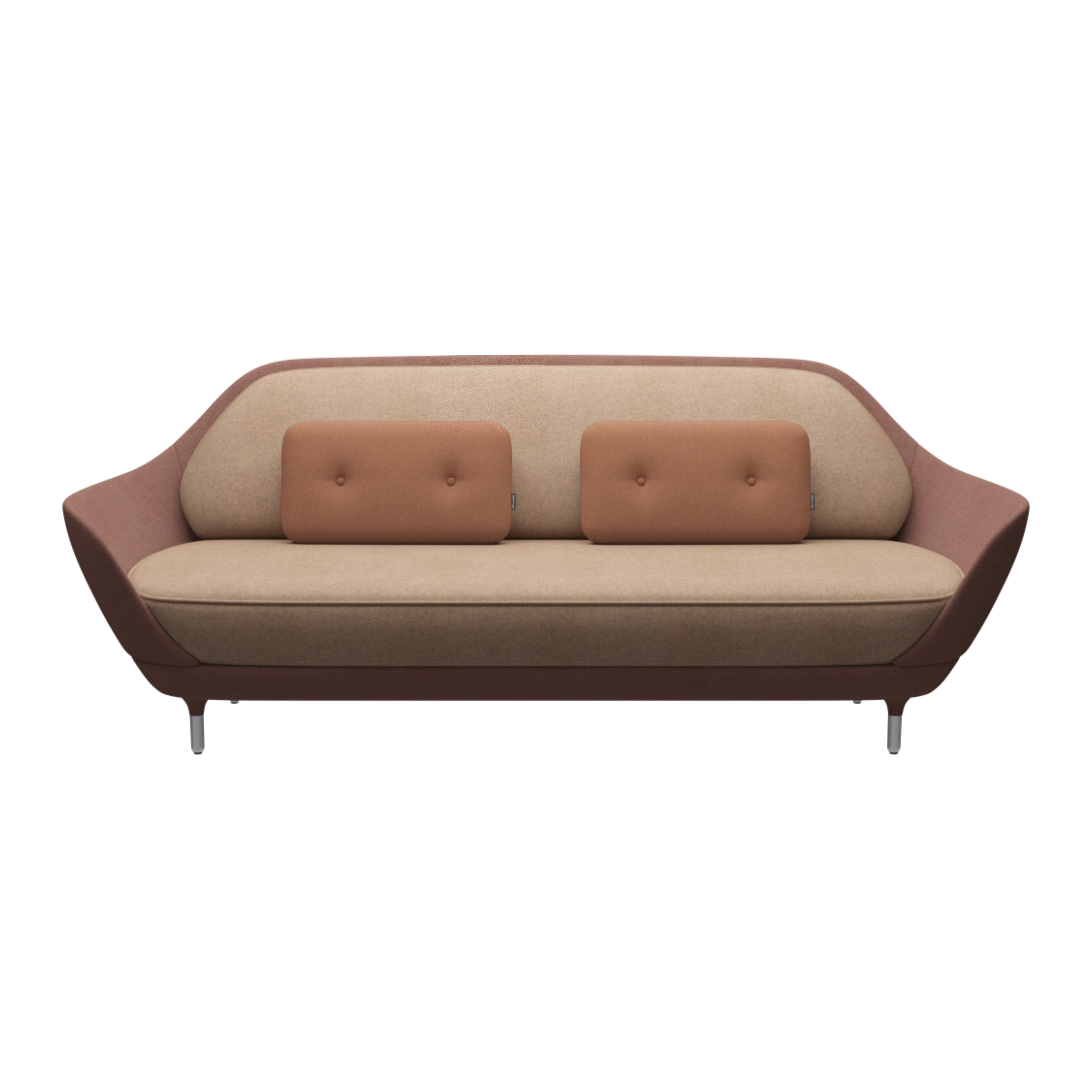 Favn™ | Sofa | JH9 | Textile | Satin polished aluminum base