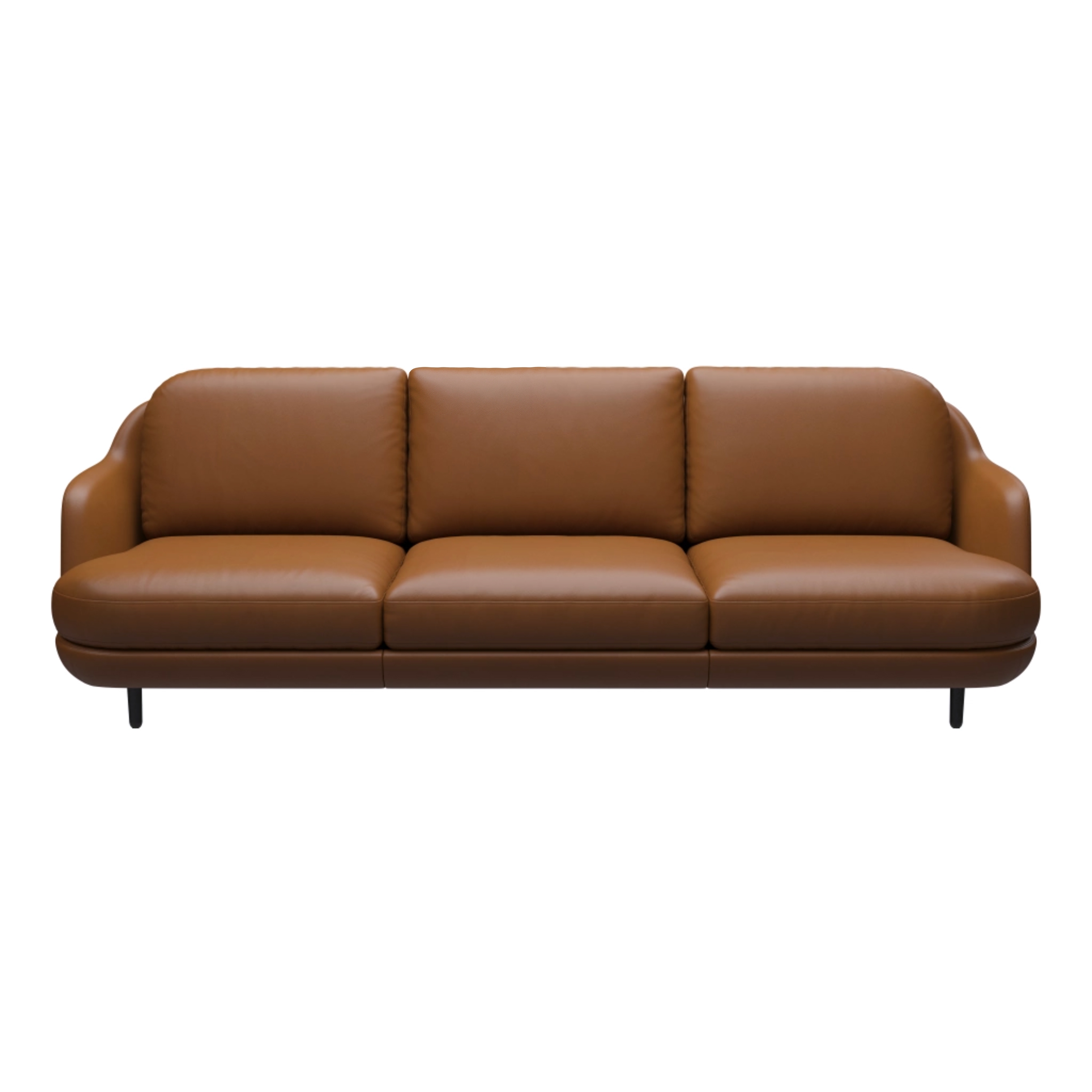 Display product Lune™ | Sofa JH300 | Textile | Satin polished aluminum base from manufacturer Fritz Hansen