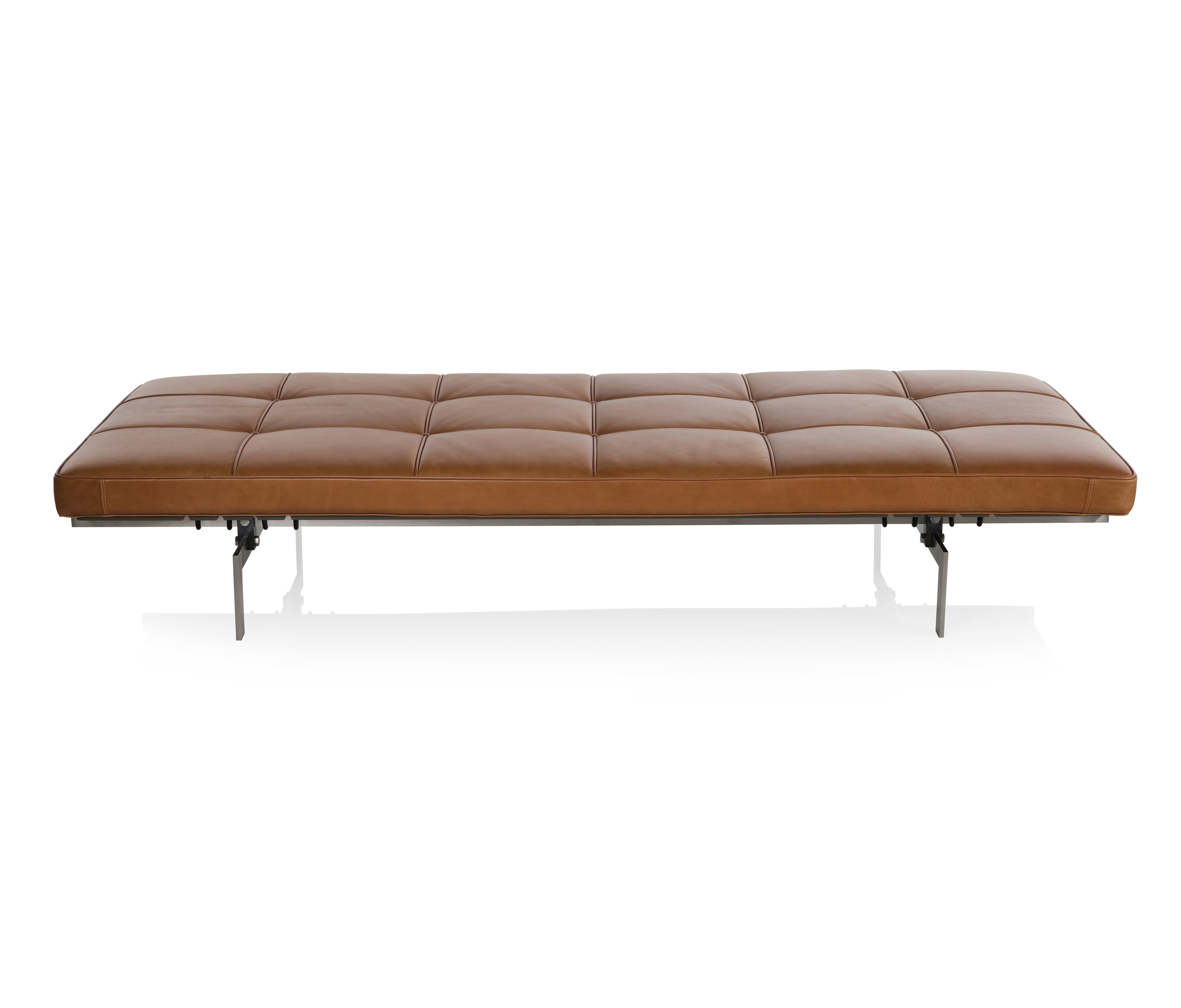 Vertoon produk PK80™ | Daybed | Leather | Satin brushed stainless steel base van vervaardiger Fritz Hansen