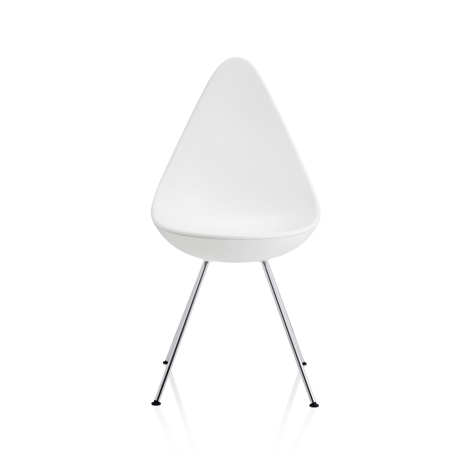 Drop™ | Chair | 3110 | White ABS/nylon reinforced plastic shell | Chrome base