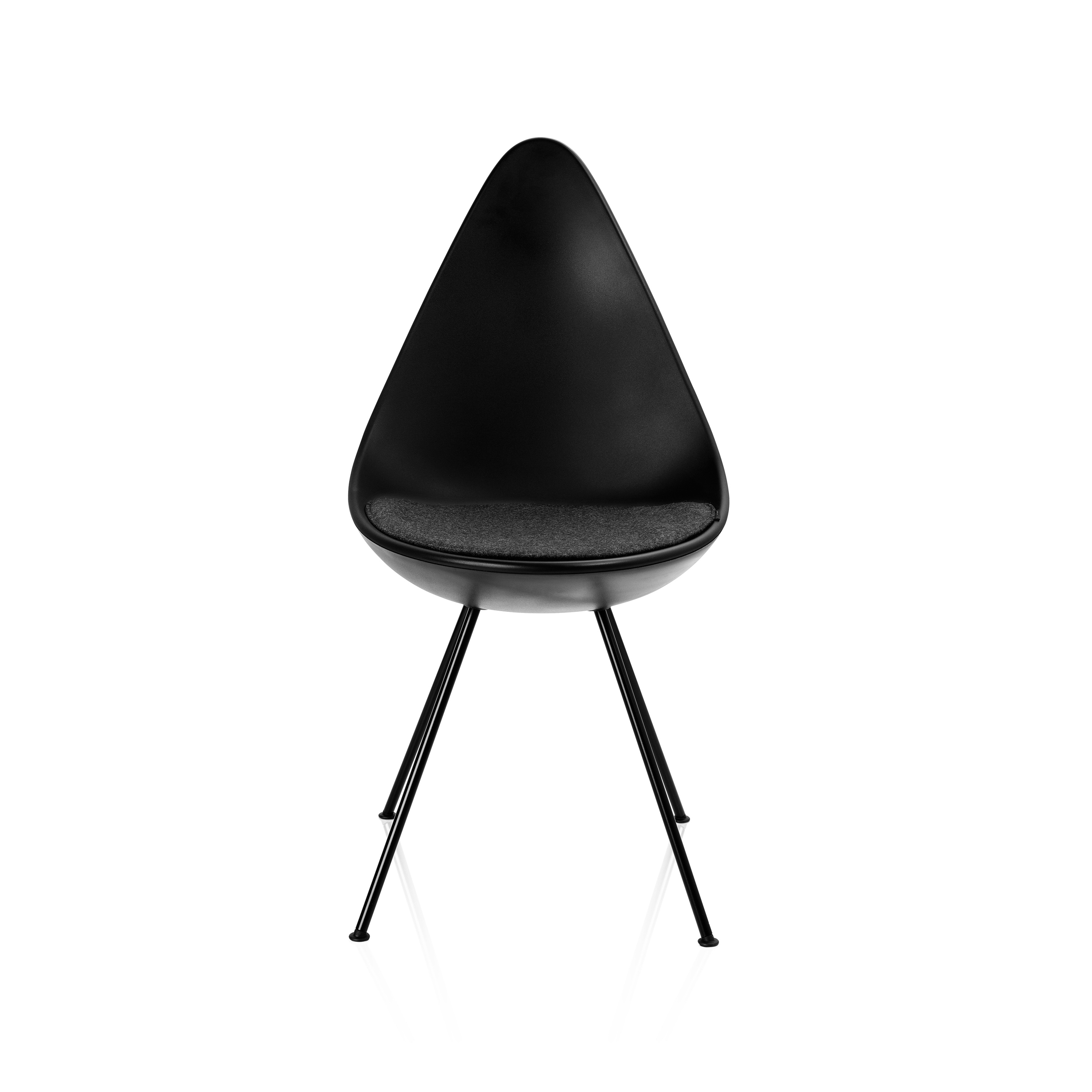 Drop™ | Chair | 3110 | Black ABS/nylon reinforced plastic shell | Black base
