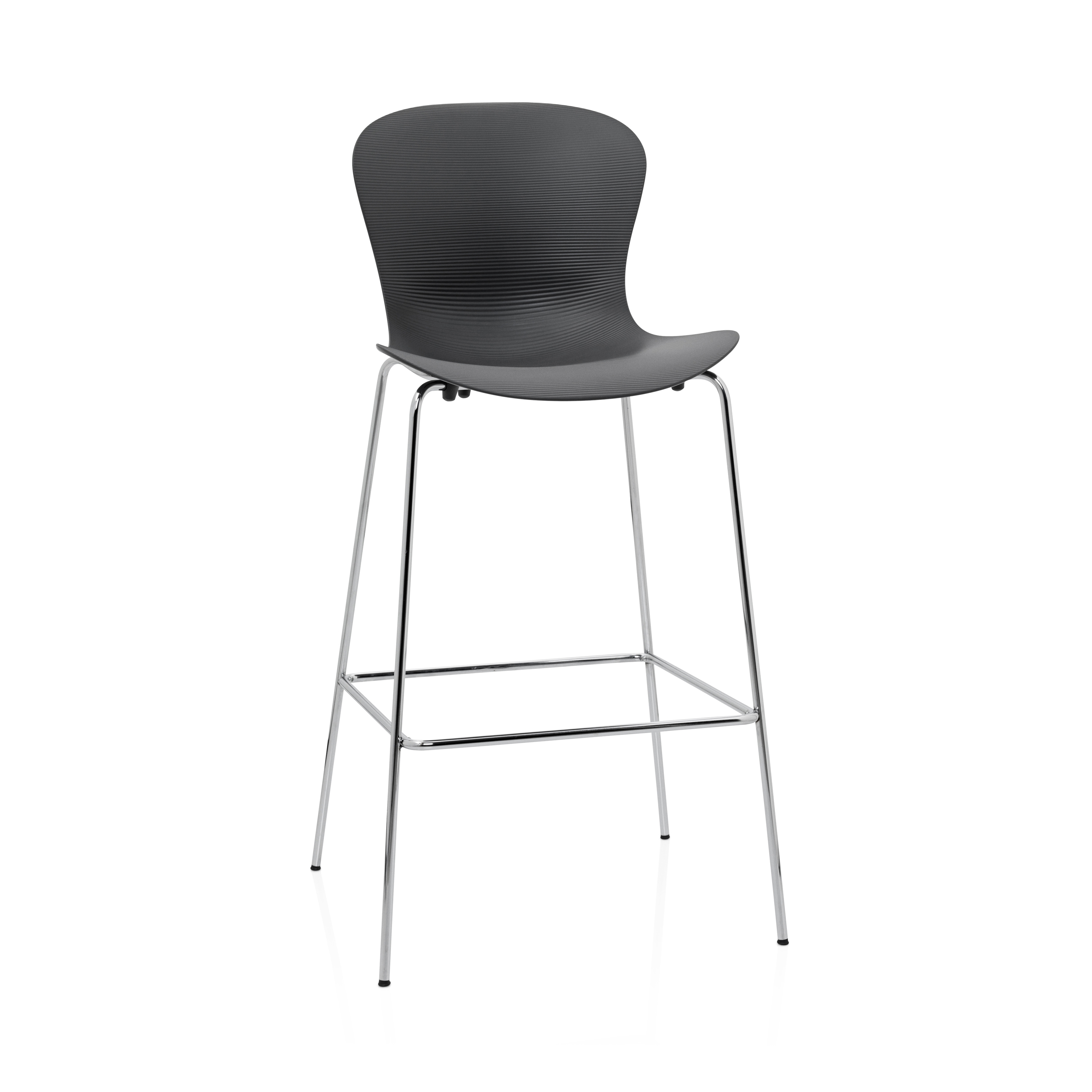 Display product NAP™ | Bar stool | KS59 | Pepper grey | Chrome base from manufacturer Fritz Hansen