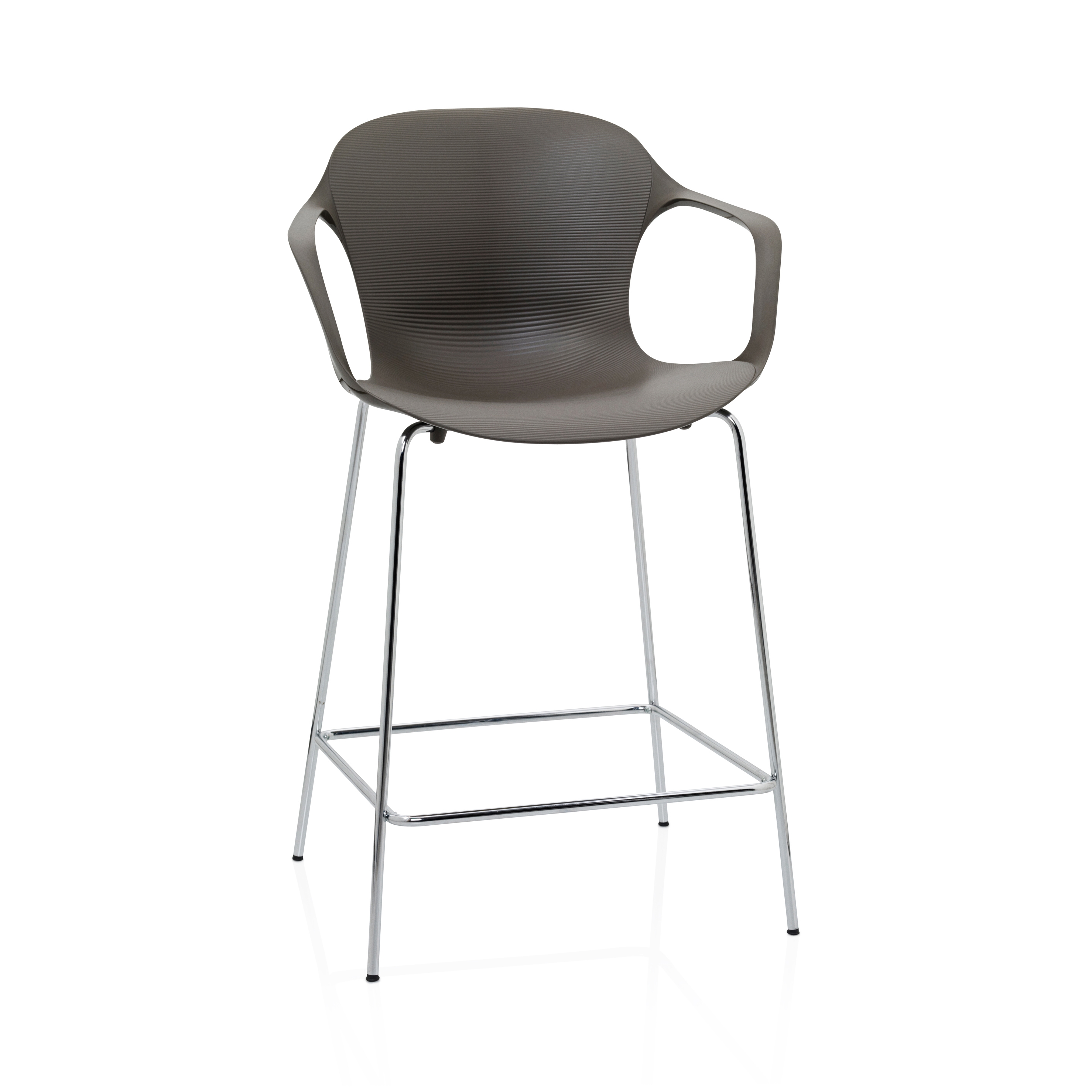 Mostra il prodotto NAP™ | Counter stool | KS68 | Pepper grey | Chrome base del produttore Fritz Hansen
