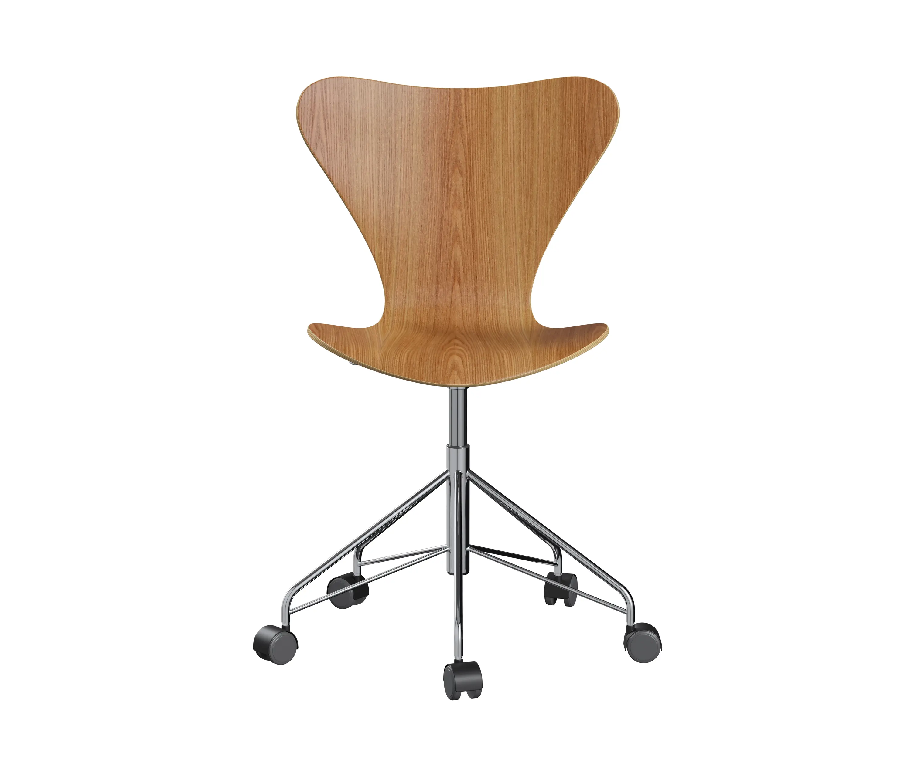Fritz Hansen - Series 7™ | Chair | 3117 | Elm | Chrome wheel base