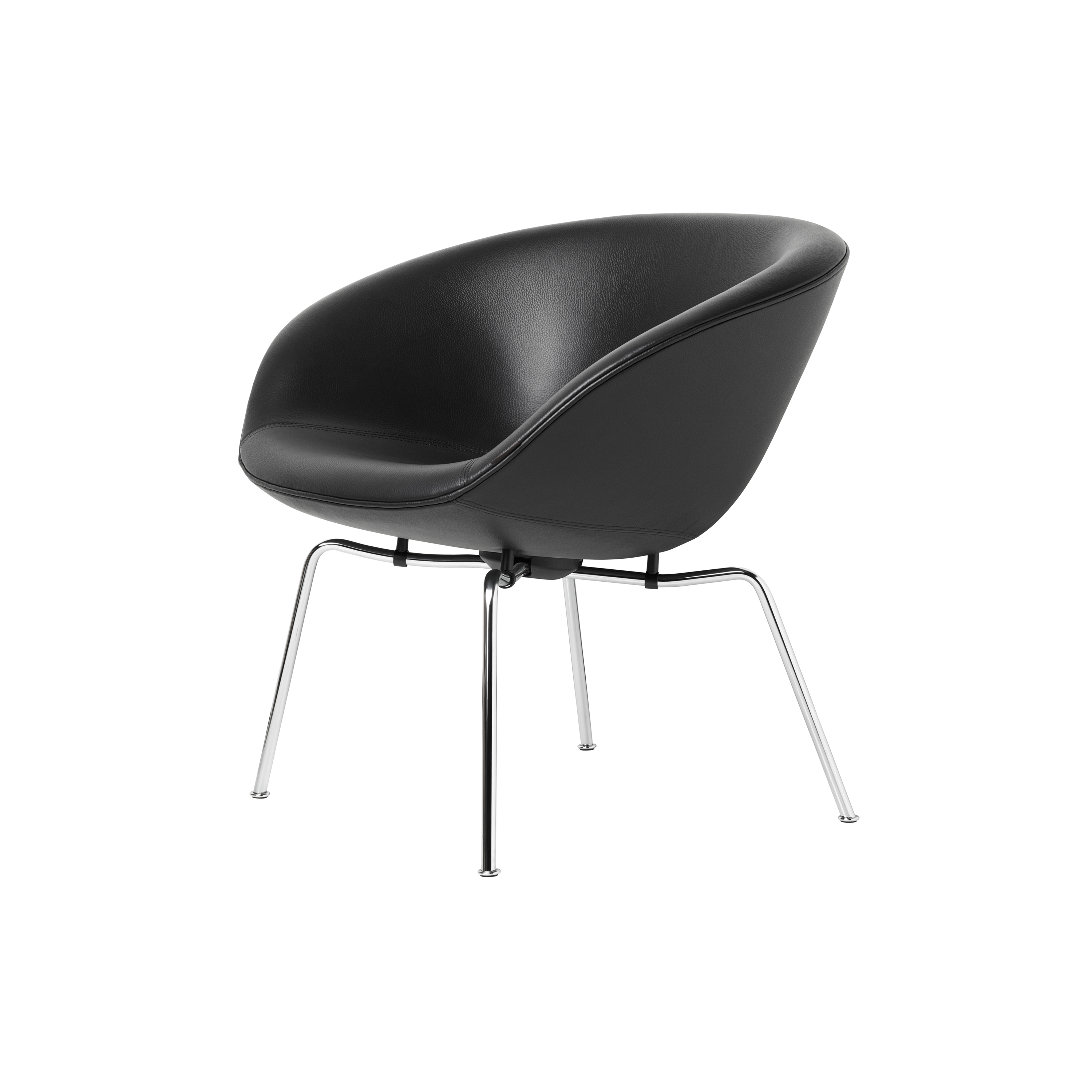 Display product Pot™ | 3318 | Lounge chair | Chromed steel base from manufacturer Fritz Hansen