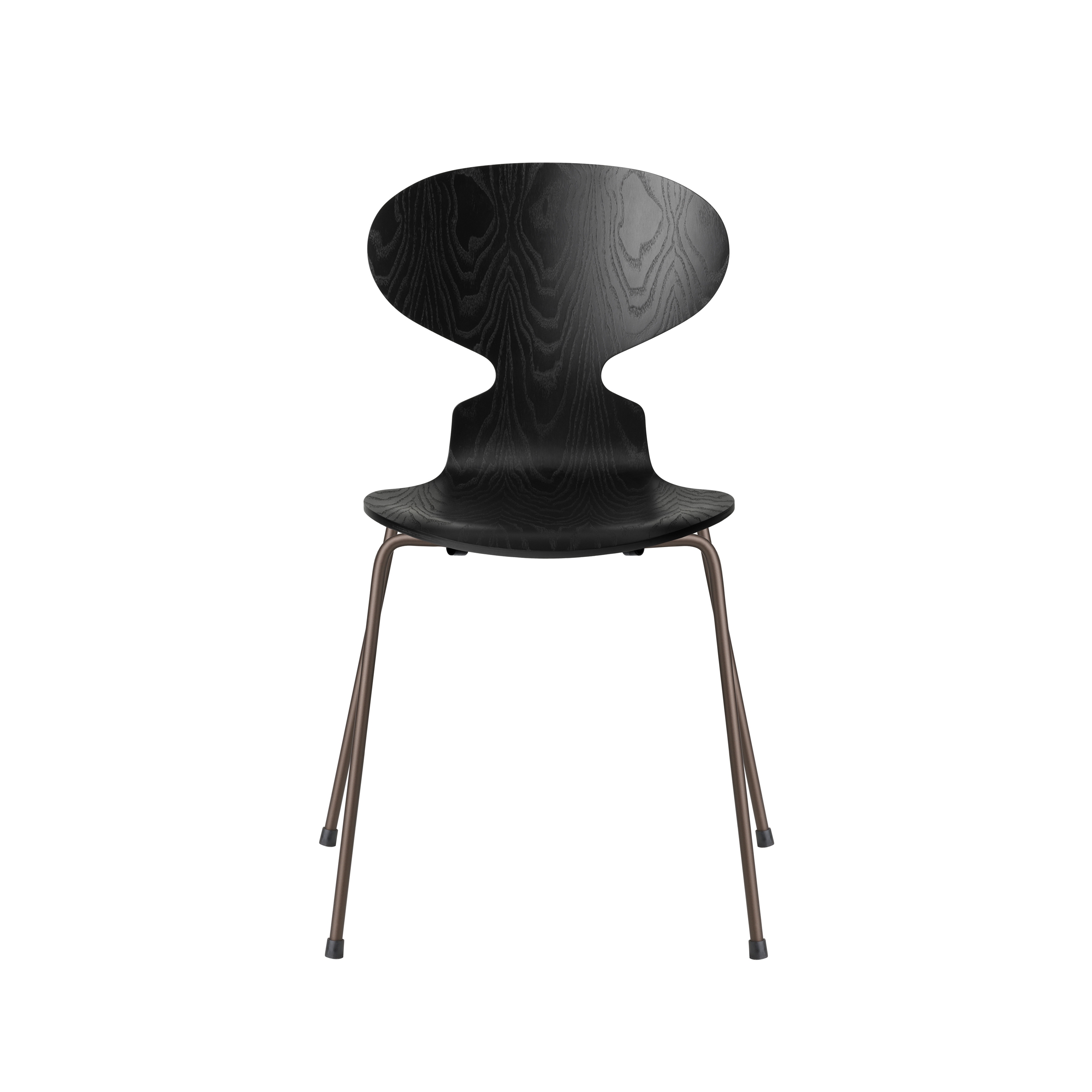 Ant™ | Chair | 3101 | Black coloured ash | Brown bronze base
