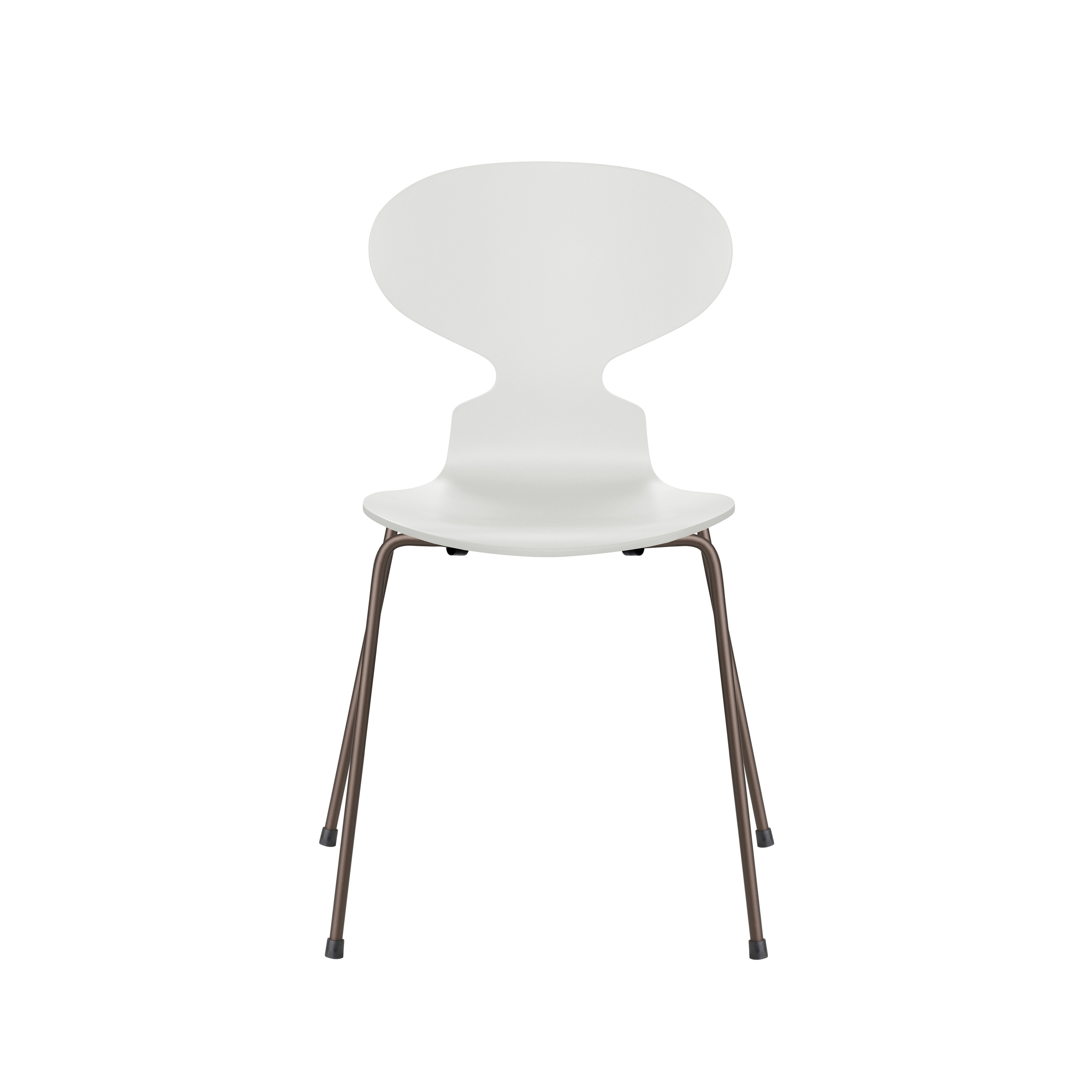 Display product Ant™ | Chair | 3101 | White lacquered  | Brown bronze base from manufacturer Fritz Hansen