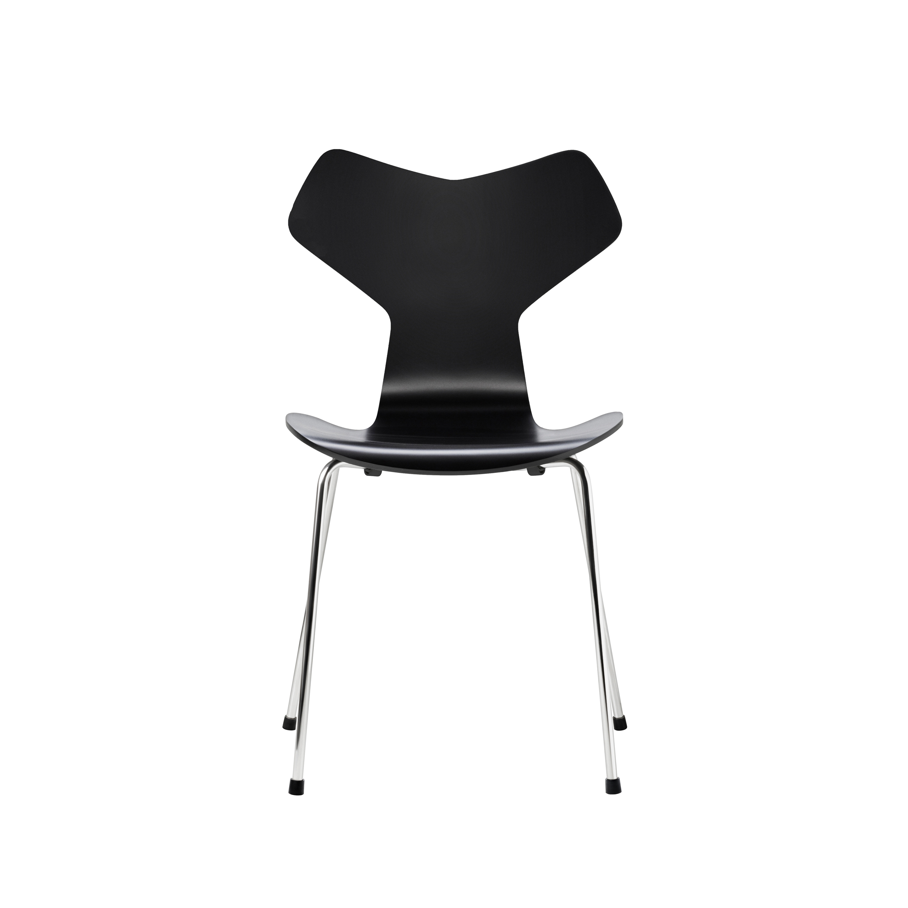 Grand Prix™ | Chair | 3130 | Black lacquered | Chrome base