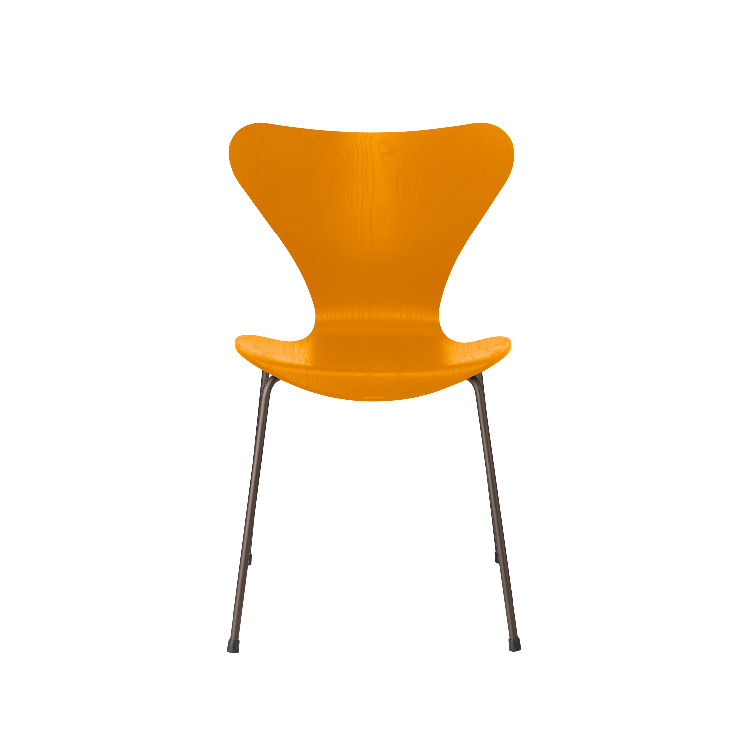 Series 7™ | Chair | 3107 | Burnt Yellow coloured ash | Brown bronze base