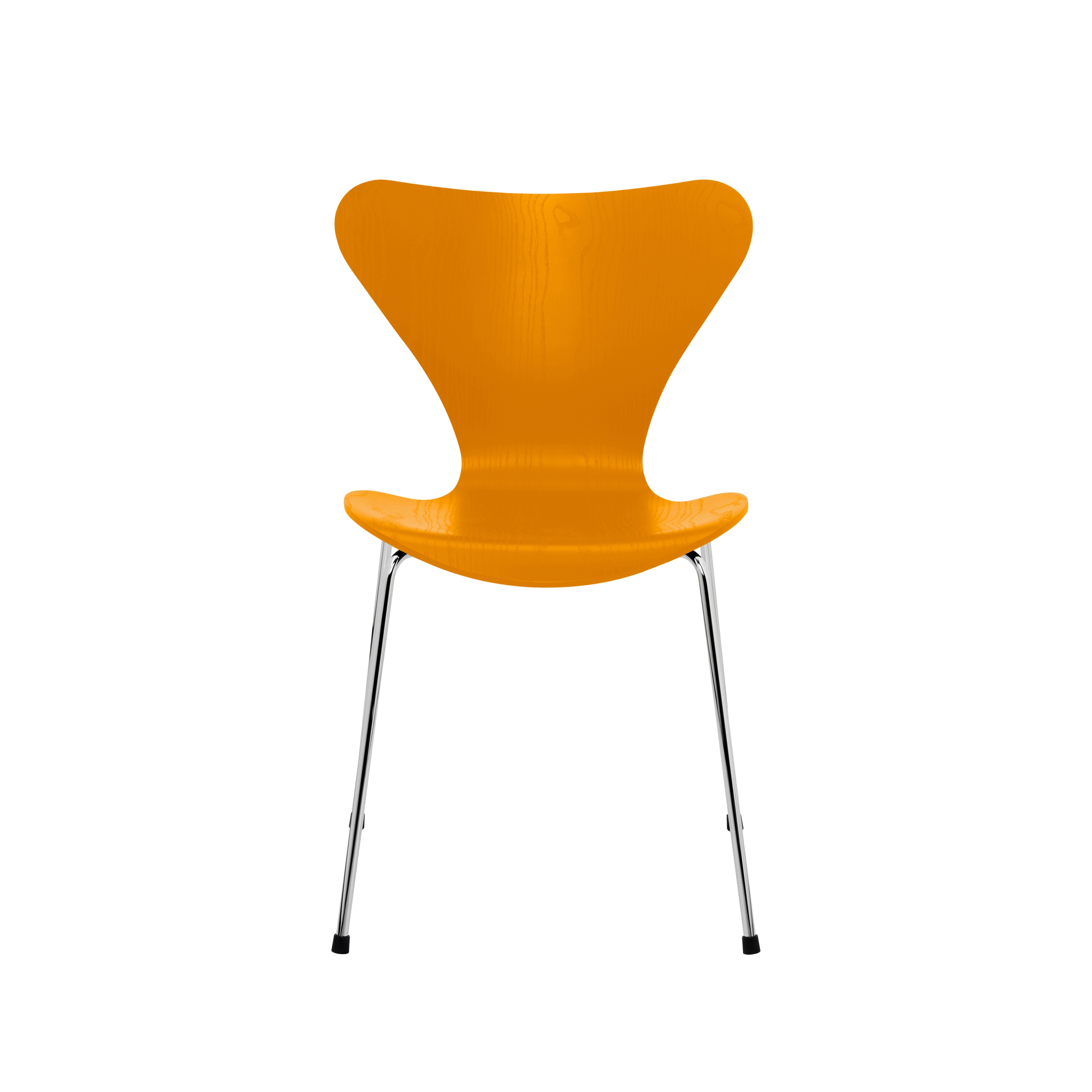 Series 7™ | Chair | 3107 | Burnt Yellow coloured ash | Chrome base