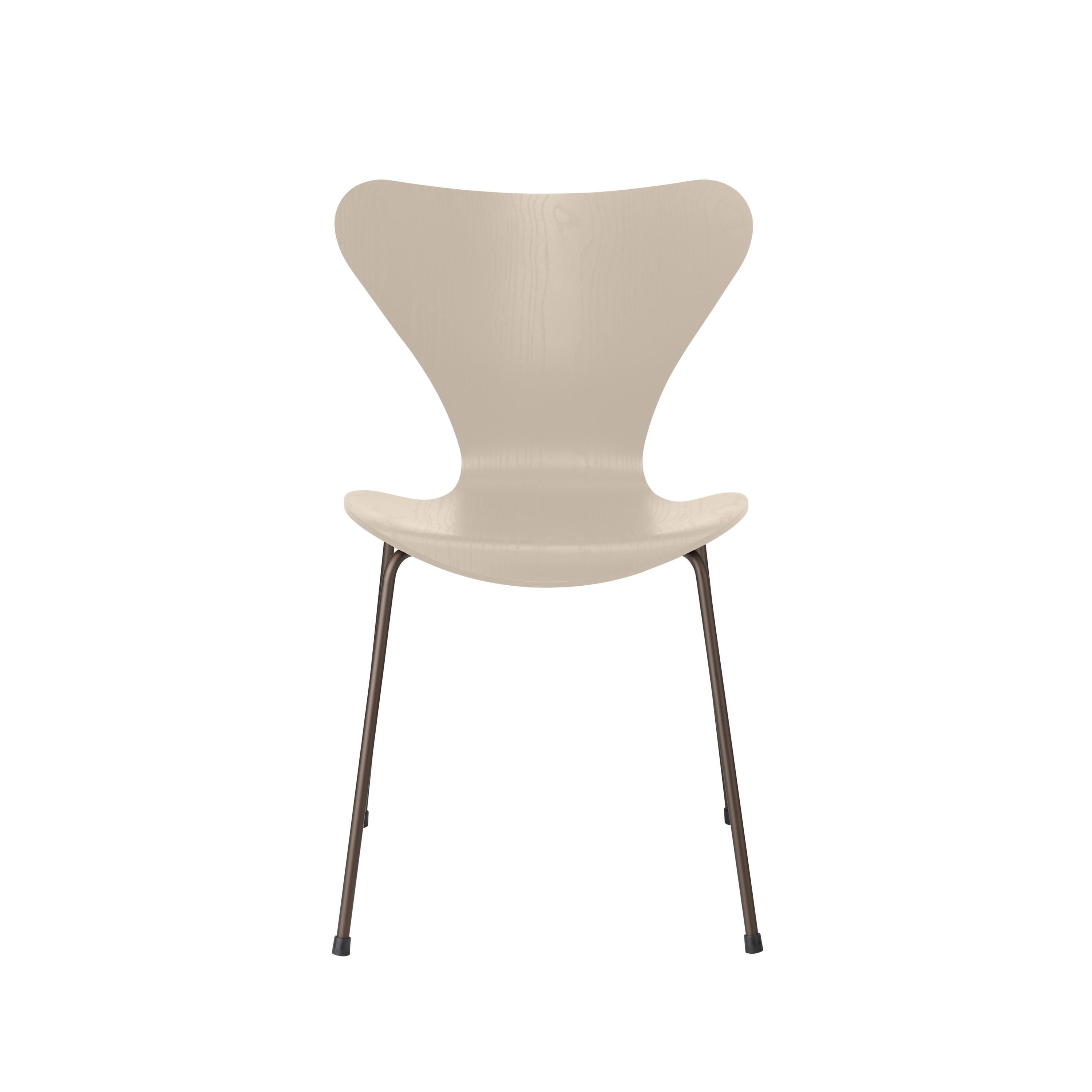 Display product Series 7™ | Chair | 3107 | Light beige coloured ash | Brown bronze base from manufacturer Fritz Hansen