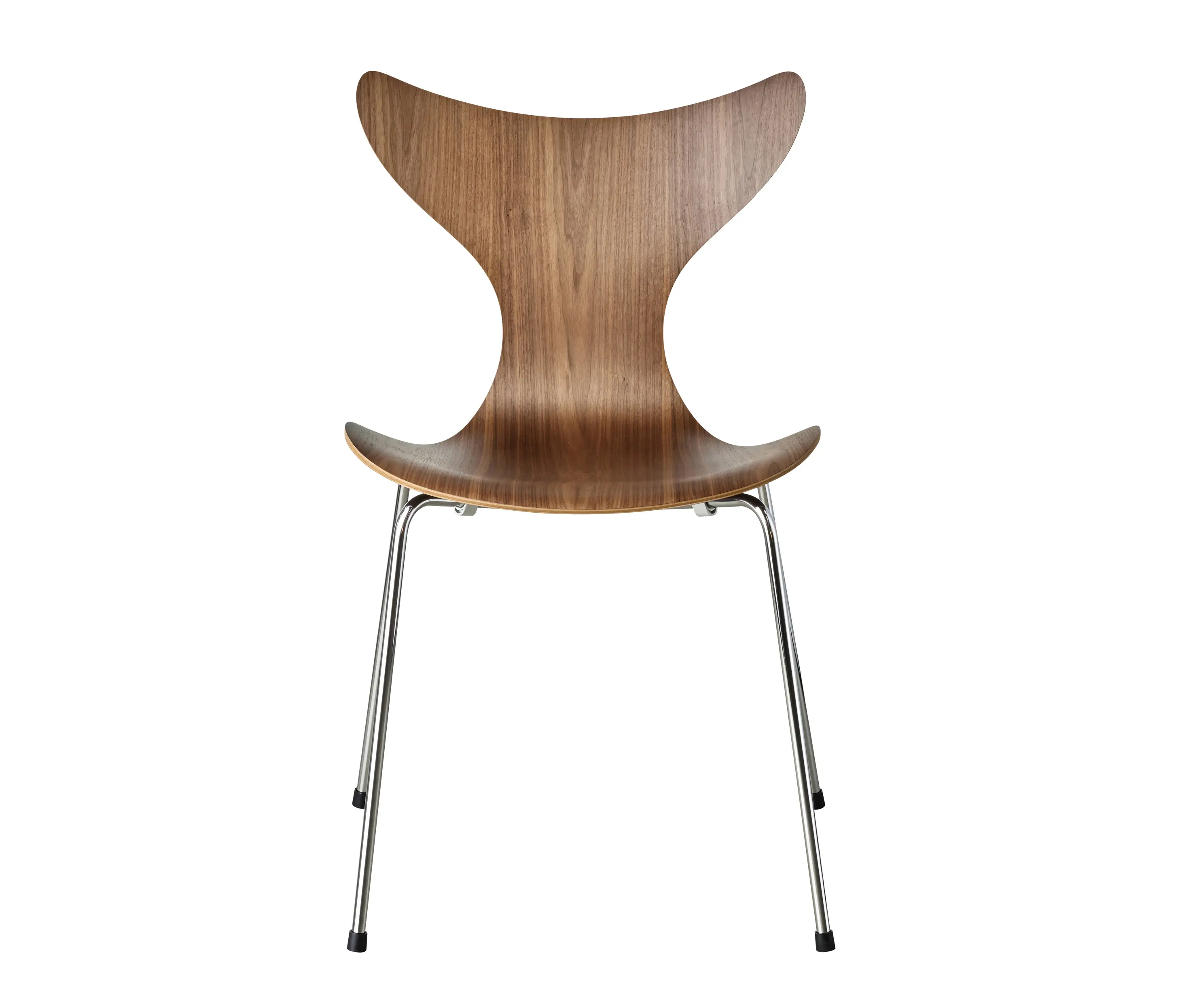 Fritz Hansen - Lily™ | 3108 | Chair | Walnut veneer | Chrome base