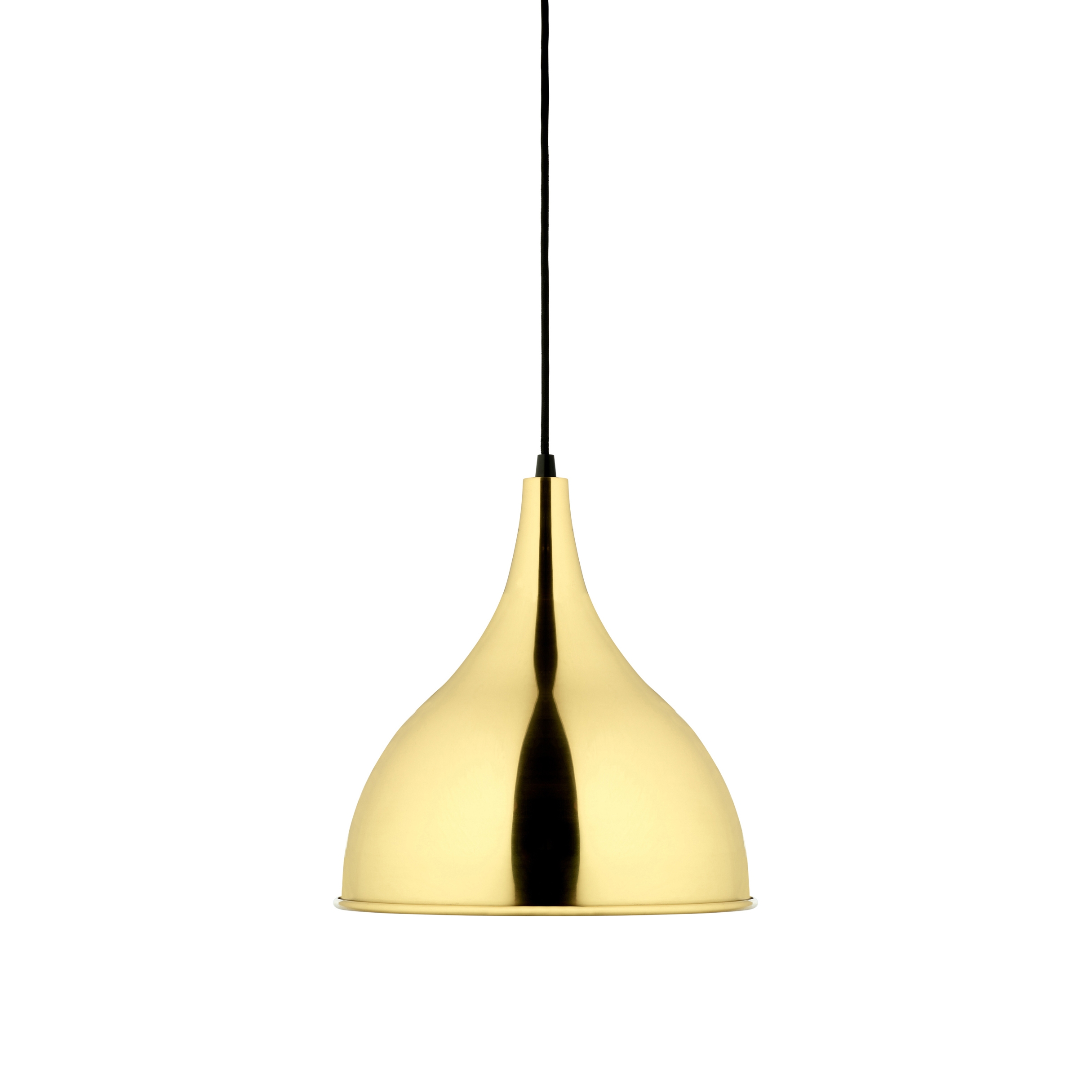 Display product Silhuet™ | Pendant | P2 | Polished brass | Black cord from manufacturer Fritz Hansen