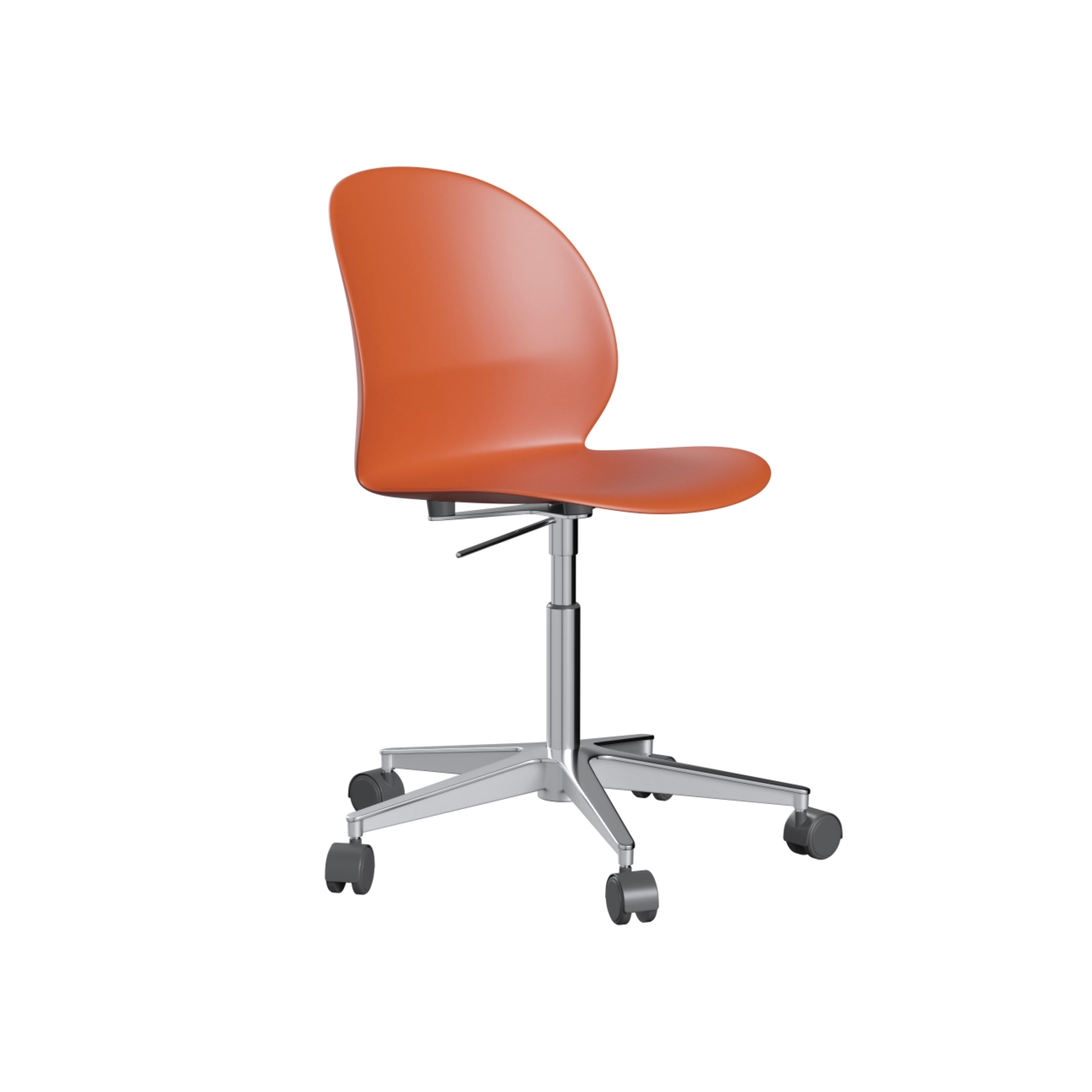 Produkt N02™ Recycle | Chair  | N02-30 | Dark orange | Polished aluminum base des Herstellers Fritz Hansen anzeigen