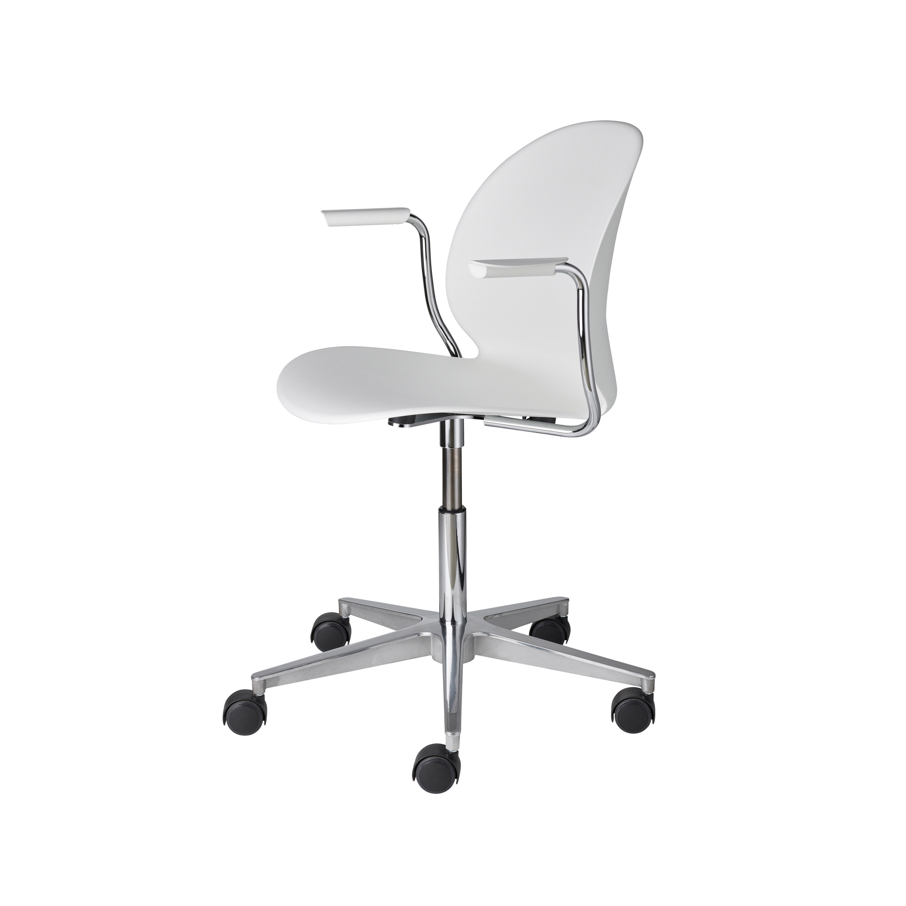 Display product N02™ Recycle | Chair  | N02-31 | White | Polished aluminum base from manufacturer Fritz Hansen