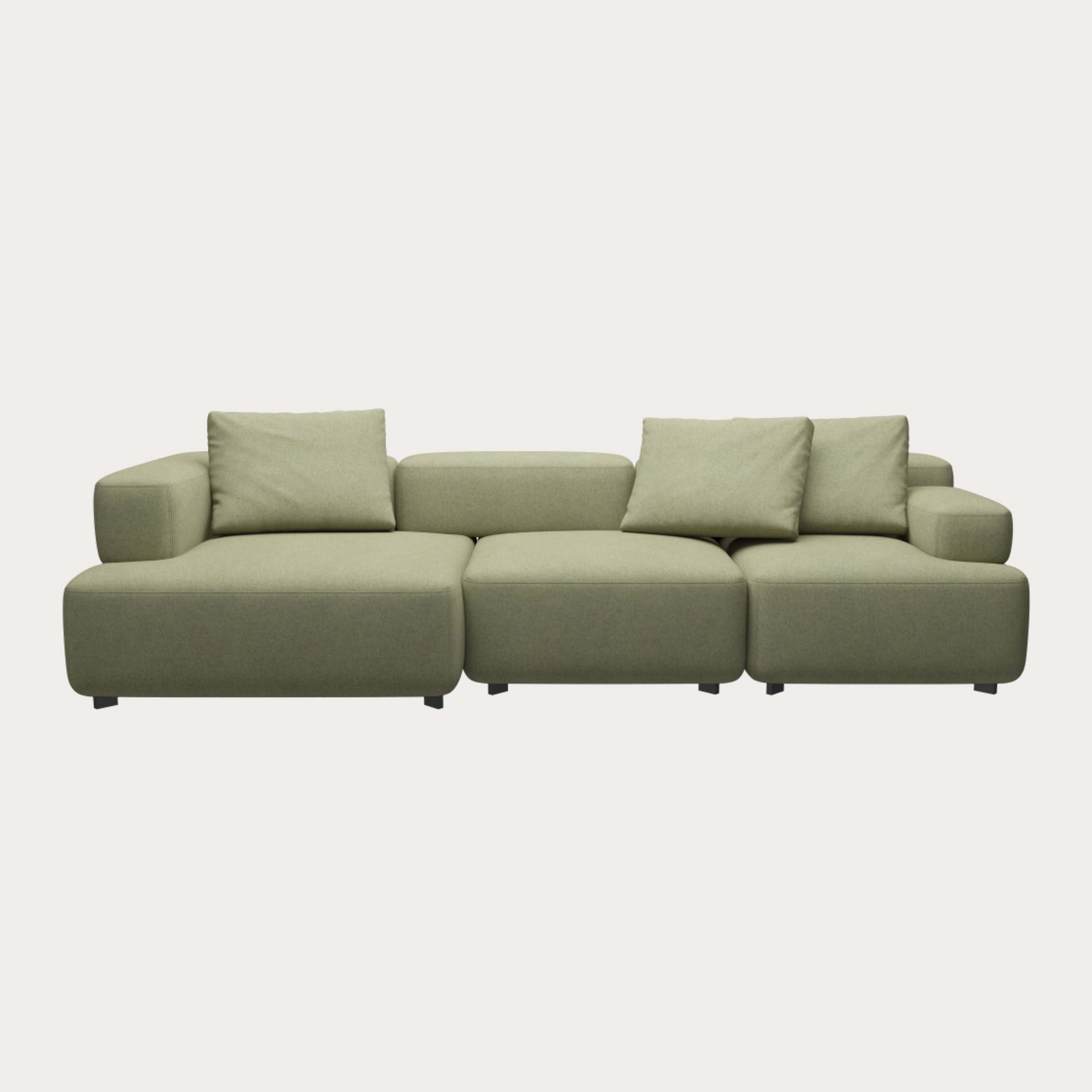 Display product Alphabet™ | Sofa | PL300-1 | Textile | Black base from manufacturer Fritz Hansen
