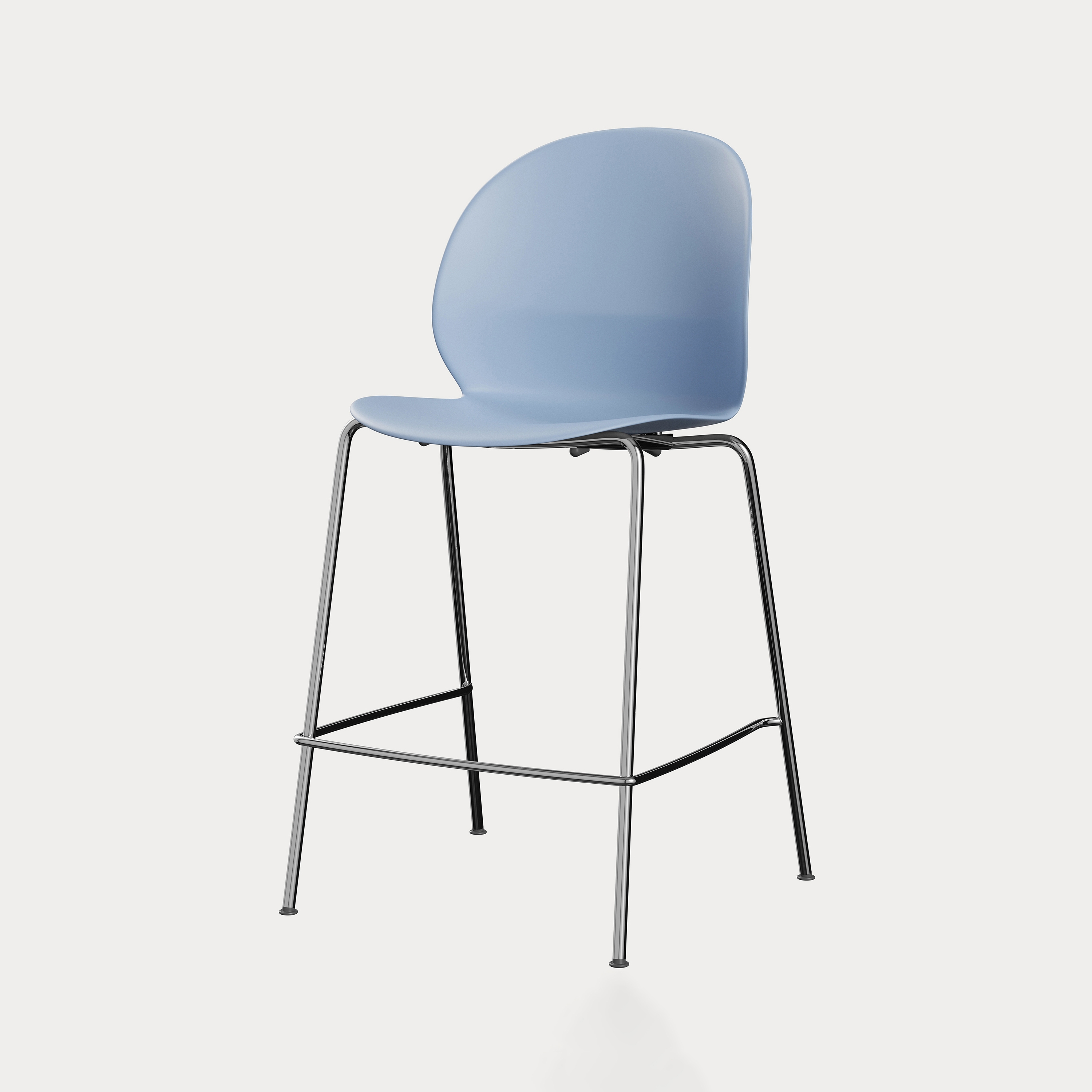 Display product N02™ Recycle | Chounter stool | N02-40 | Light blue | Chrome base from manufacturer Fritz Hansen