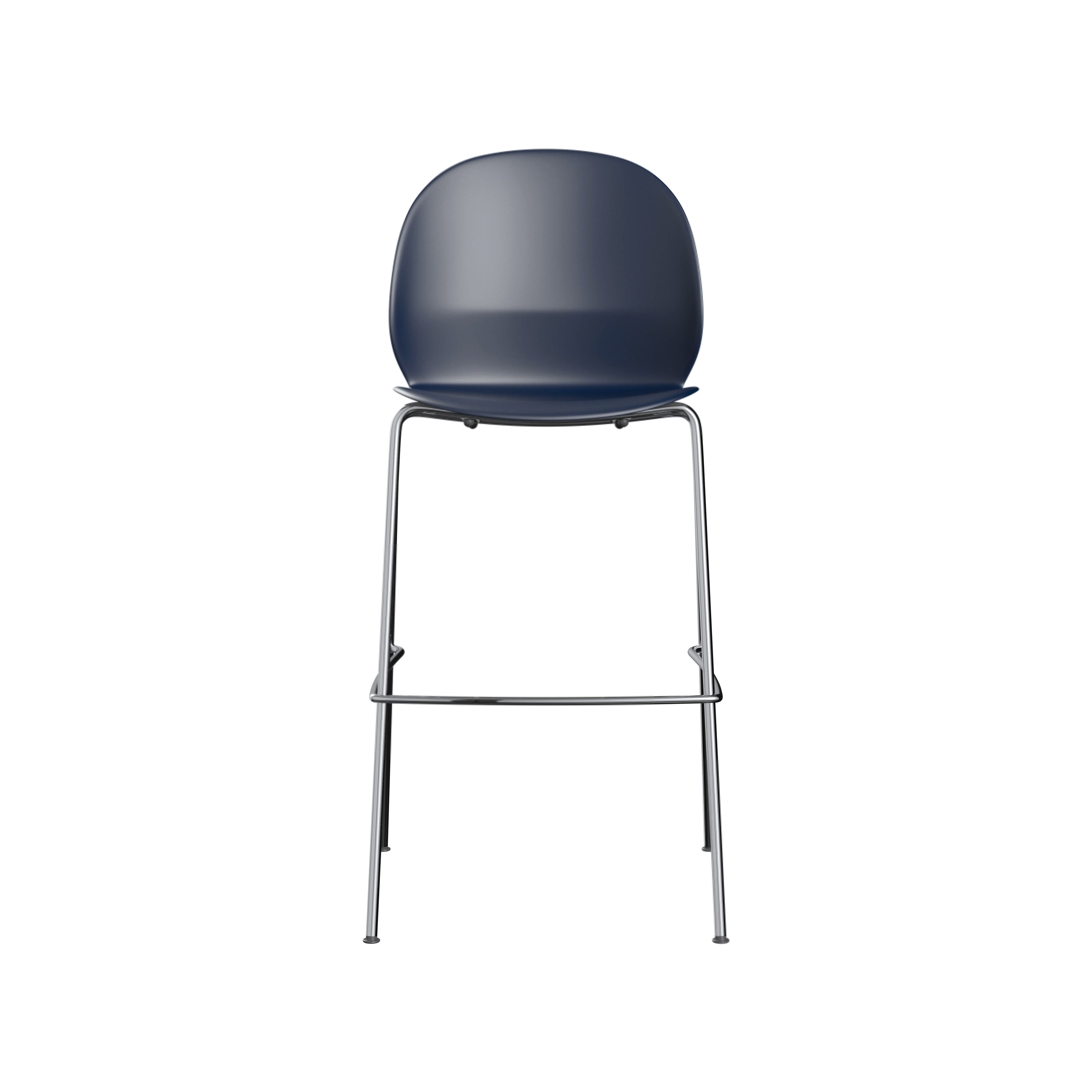 Vertoon produk N02™ Recycle | Bar stool | N02-50 | Dark blue | Chrome base van vervaardiger Fritz Hansen