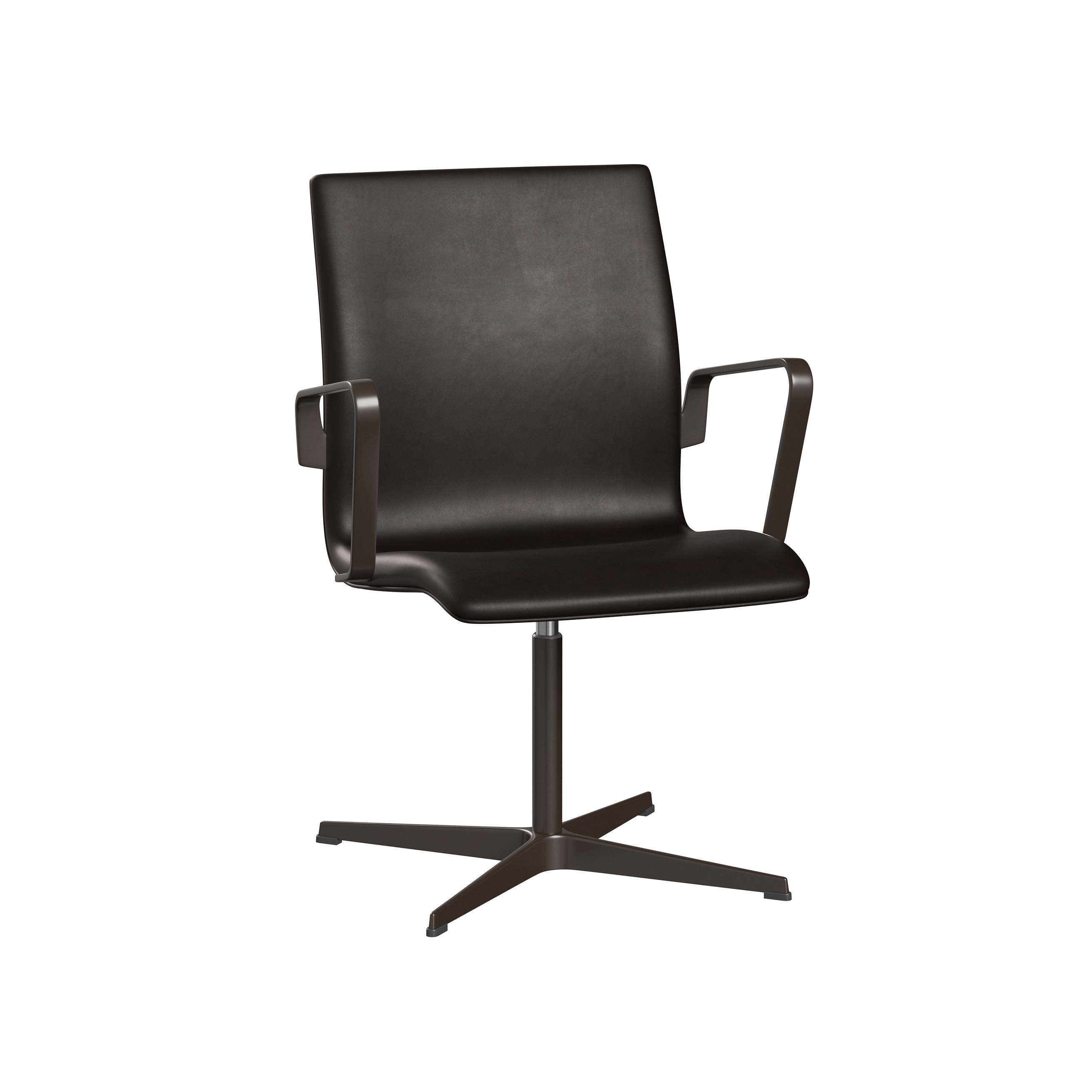 Afficher le produit Oxford™ | Chair | 3241T | Leather | 4 star brown bronze base | Armrest du fabricant Fritz Hansen
