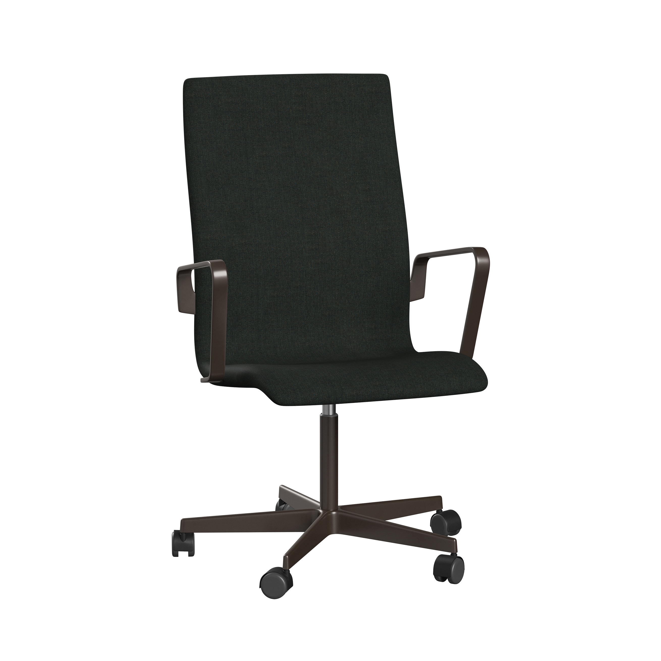 Afficher le produit Oxford™ | Chair | 3273W | Textile | 5 star brown bronze base | Armrest | Wheels du fabricant Fritz Hansen