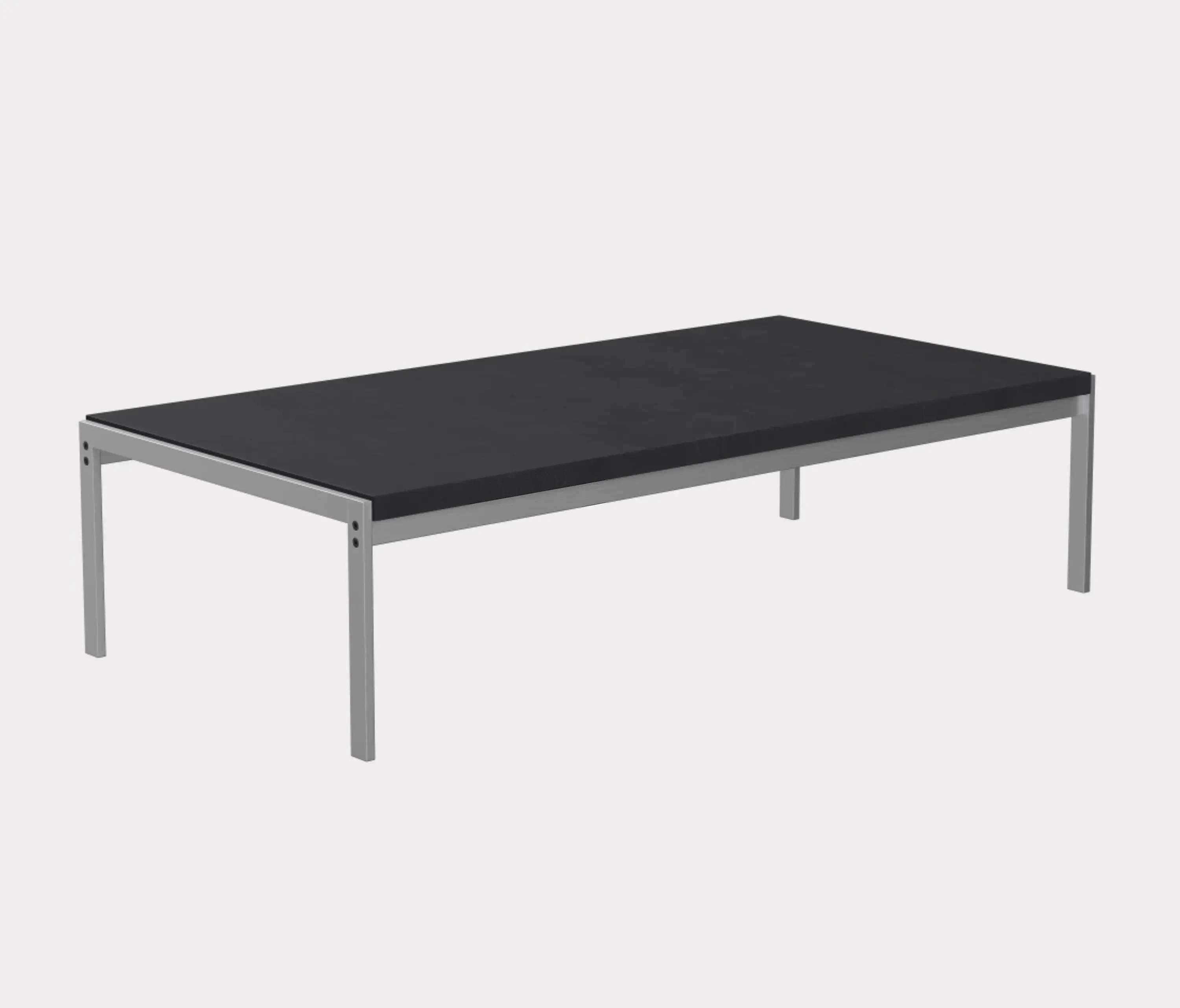 Fritz Hansen - PK63A™ | Coffee table | Dark granite | Satin brushed stainless steel base