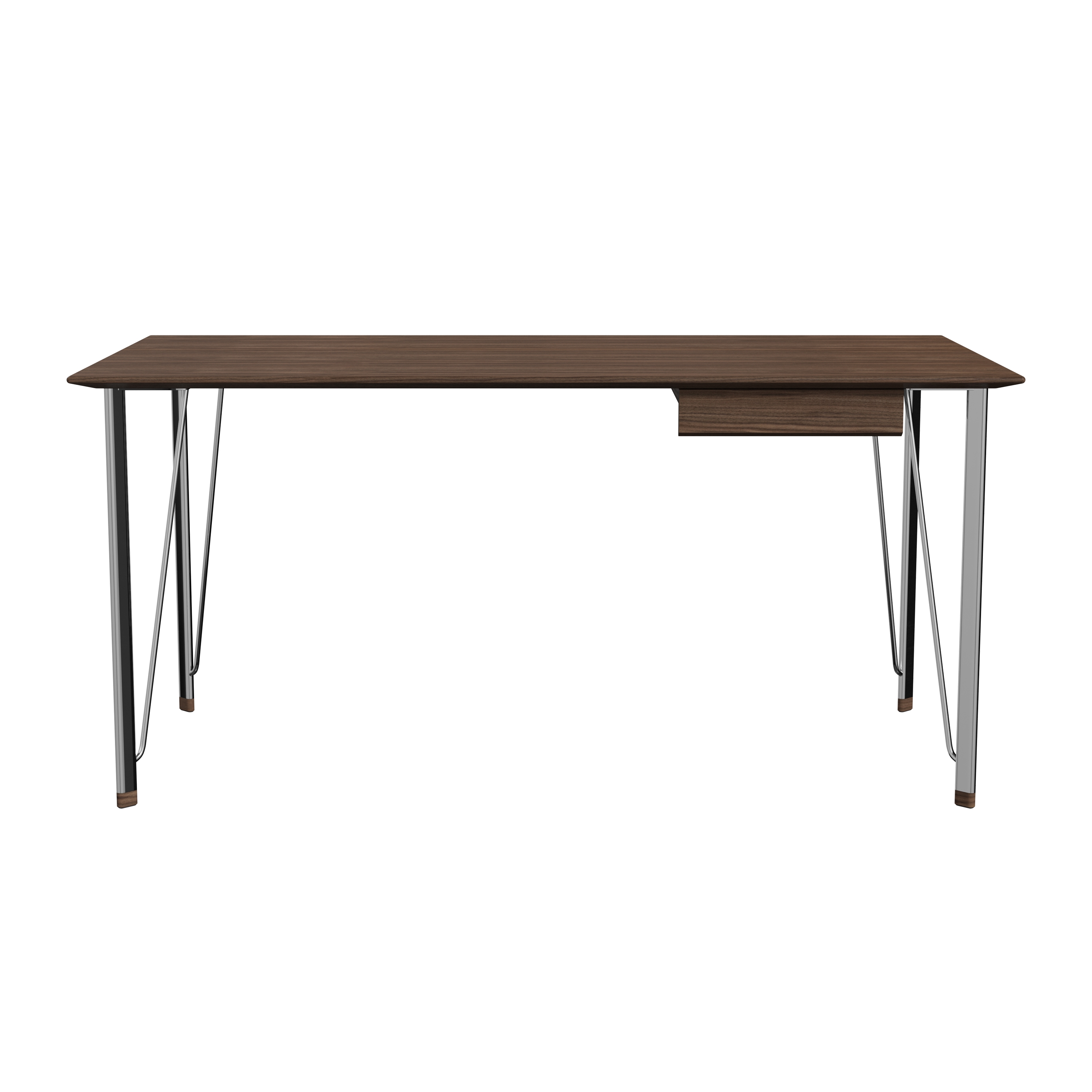 FH3605™ | Desk with drawer | Walnut | Chromed steel base
