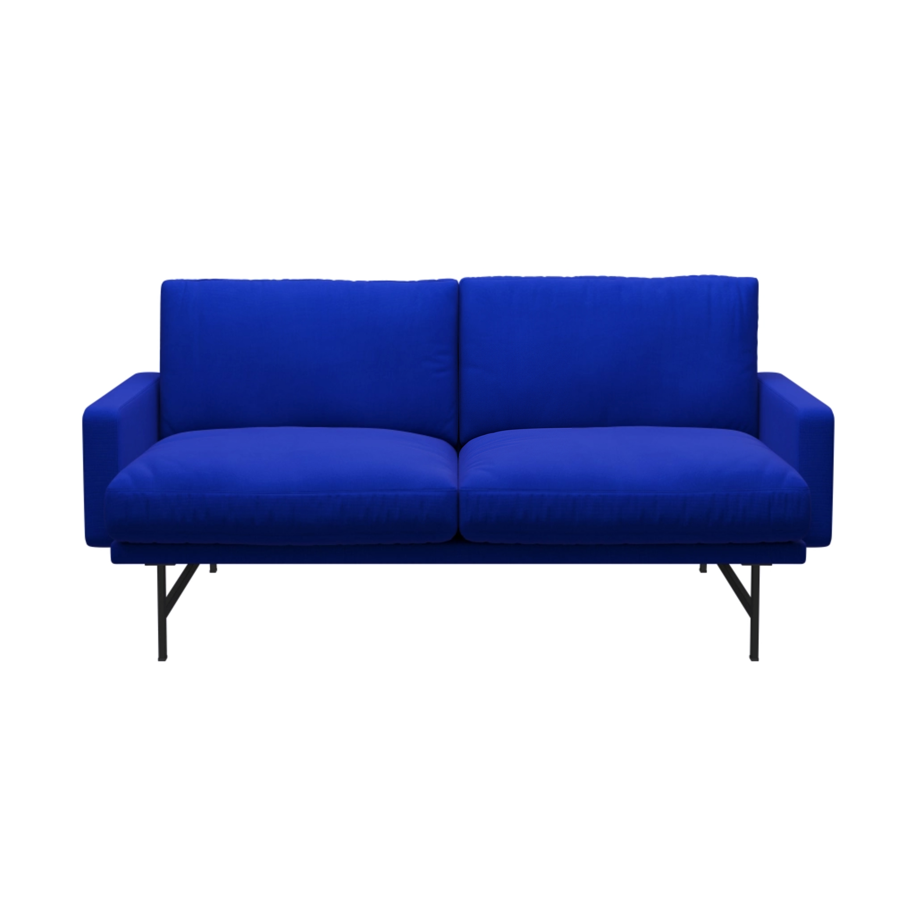 Display product Lissoni Sofa™ | PL112S | Textile | Black steel base from manufacturer Fritz Hansen