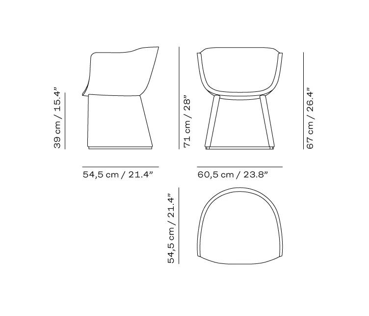 Fritz Hansen - Monolit™ | CM231, Lounge chair, with leather piping