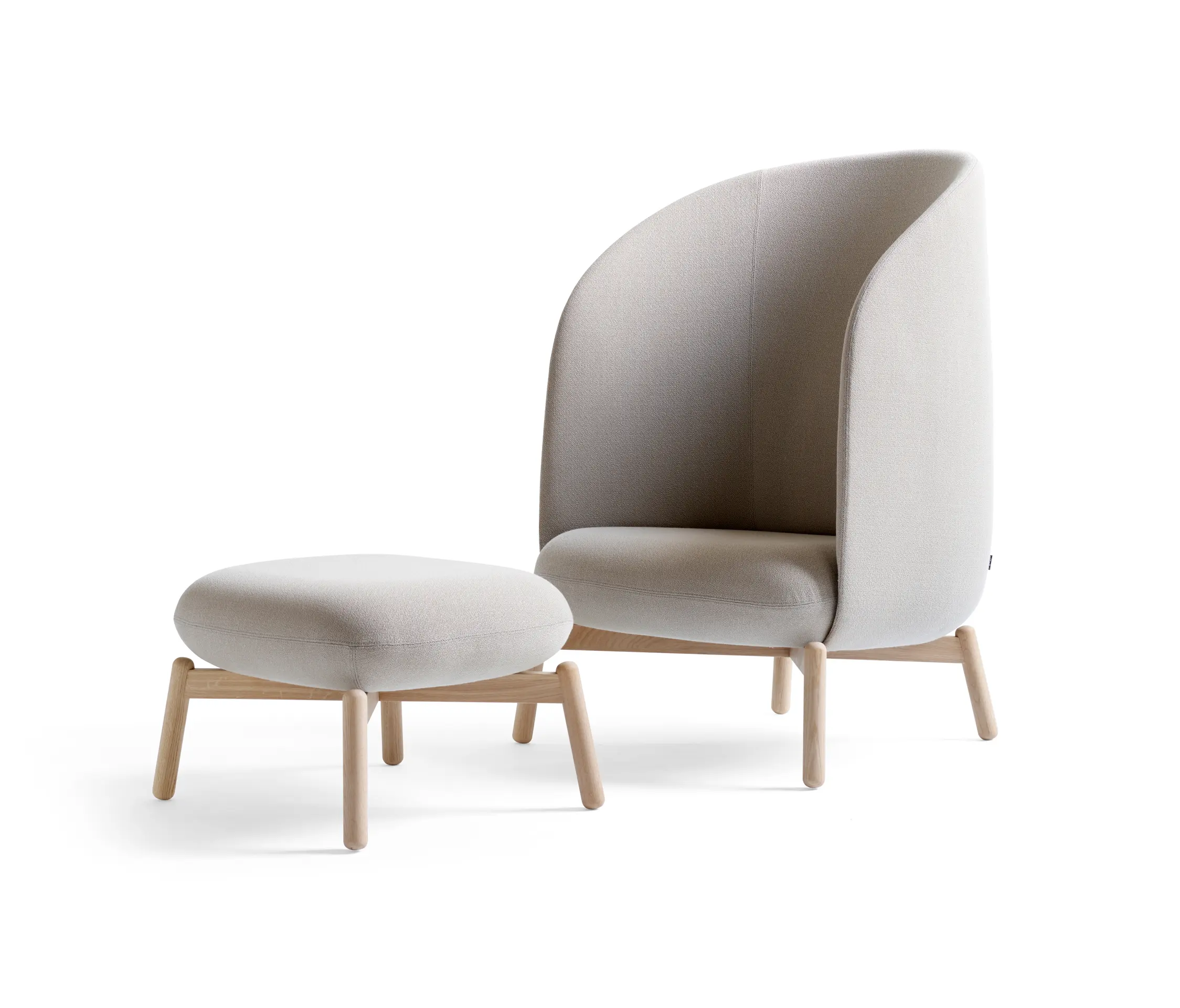 +Halle - Nest Easy Chair with stool