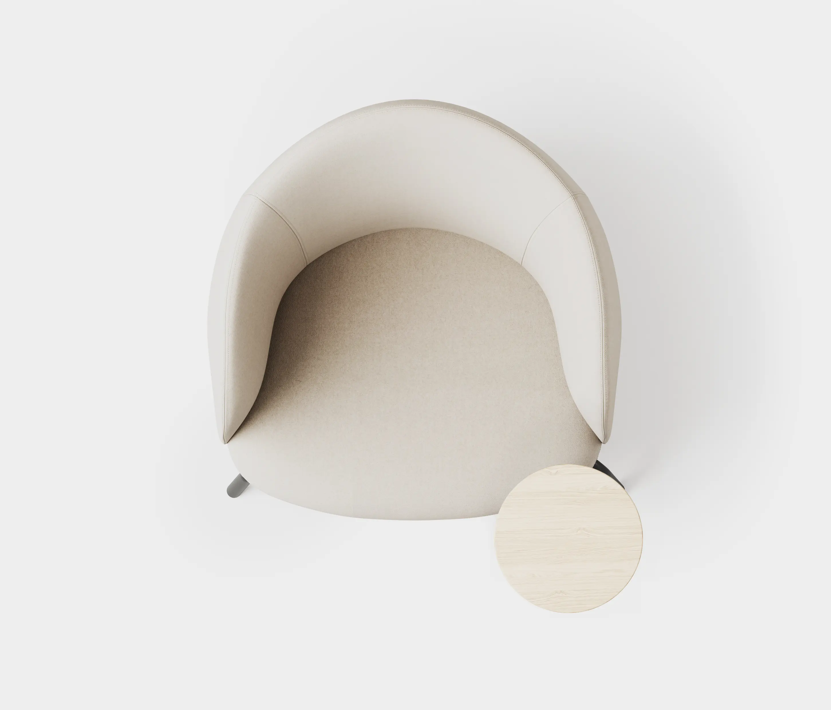 +Halle - Nest Easy Chair with Table