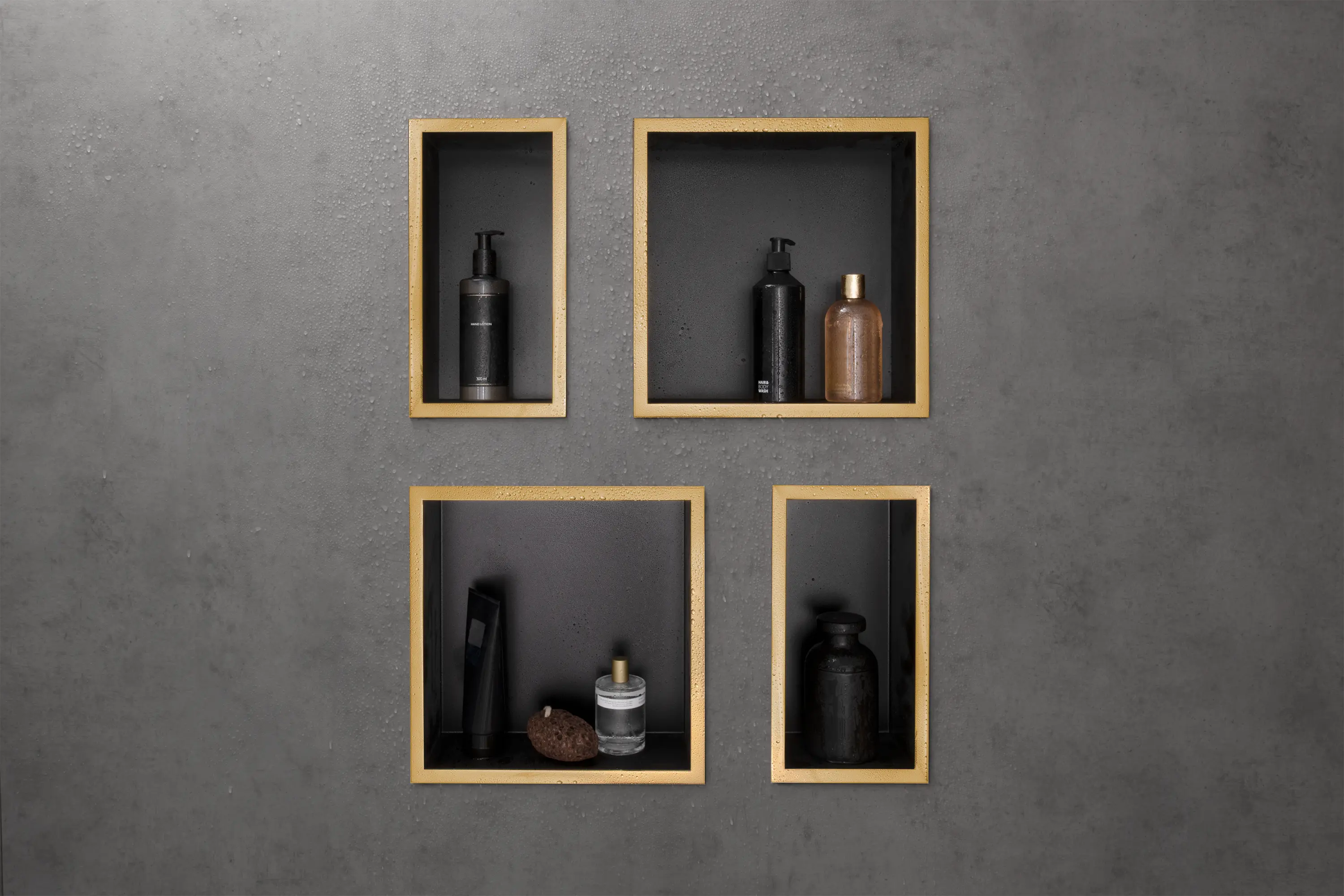 Hansgrohe - hansgrohe XtraStoris Safe Nicho de pared con puerta alicatable y válvula de cierre integrada