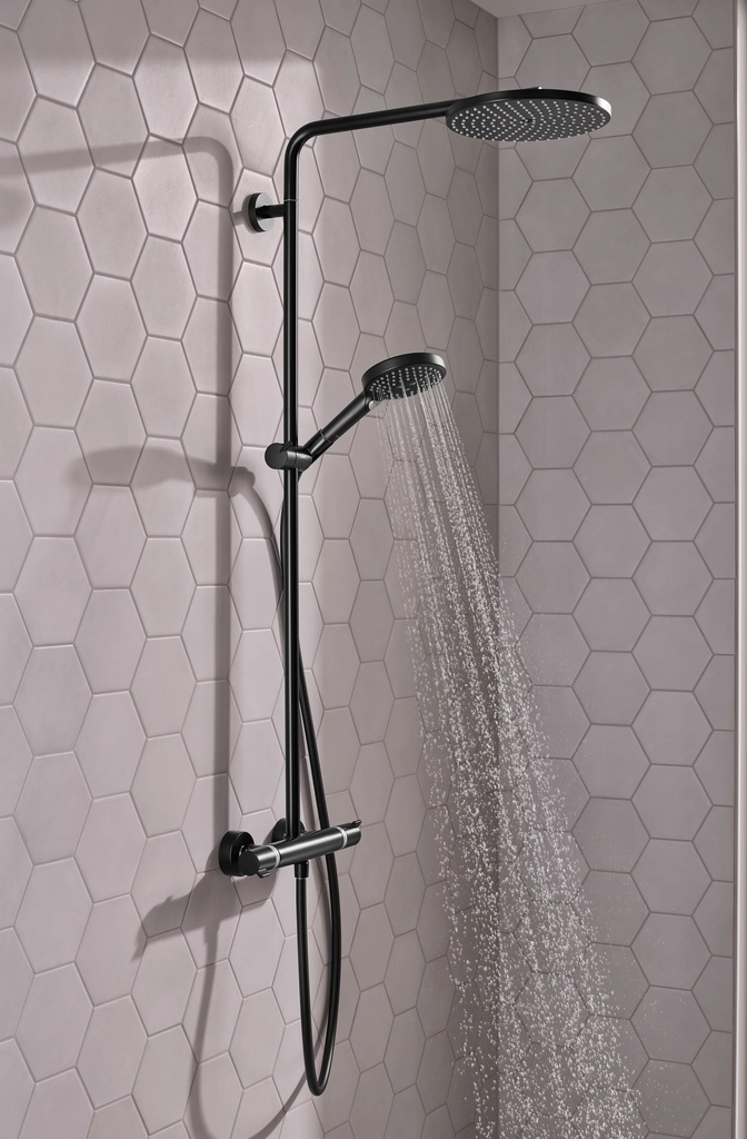 Showerpipe RAINDANCE E SHOWERPIPE 300 1JET ECOSMART WITH SHOWERTABLET 350 - Shower ...