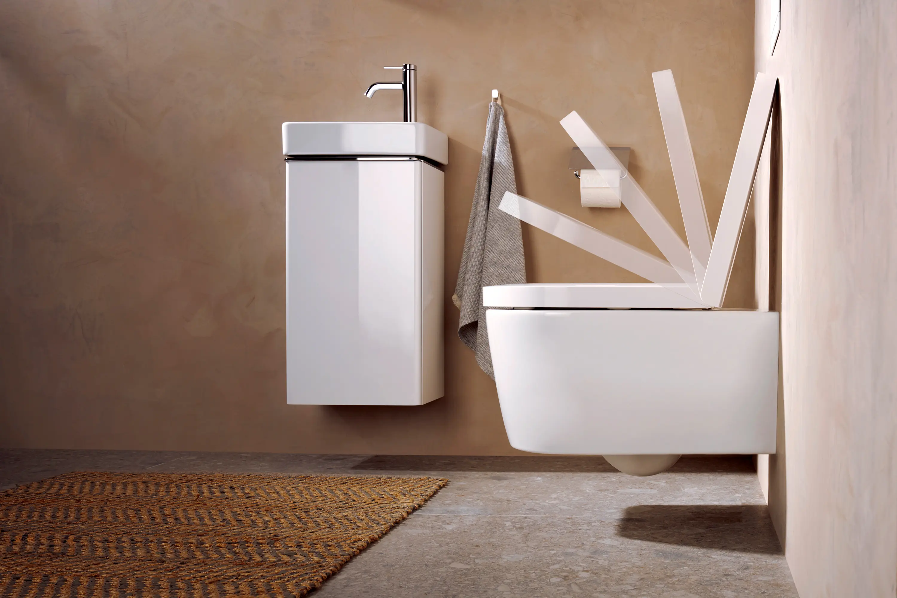Hansgrohe - EluPura S Abattant WC, déclipsable QuickRelease avec frein de chute SoftClose, Slim