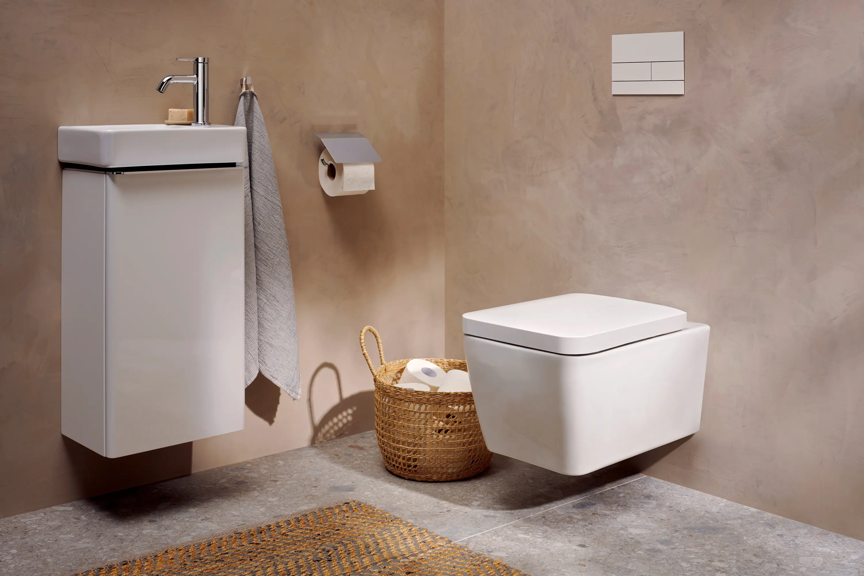 Hansgrohe - Xelu Q Wash basin 800/480 without tap hole and overflow, SmartClean