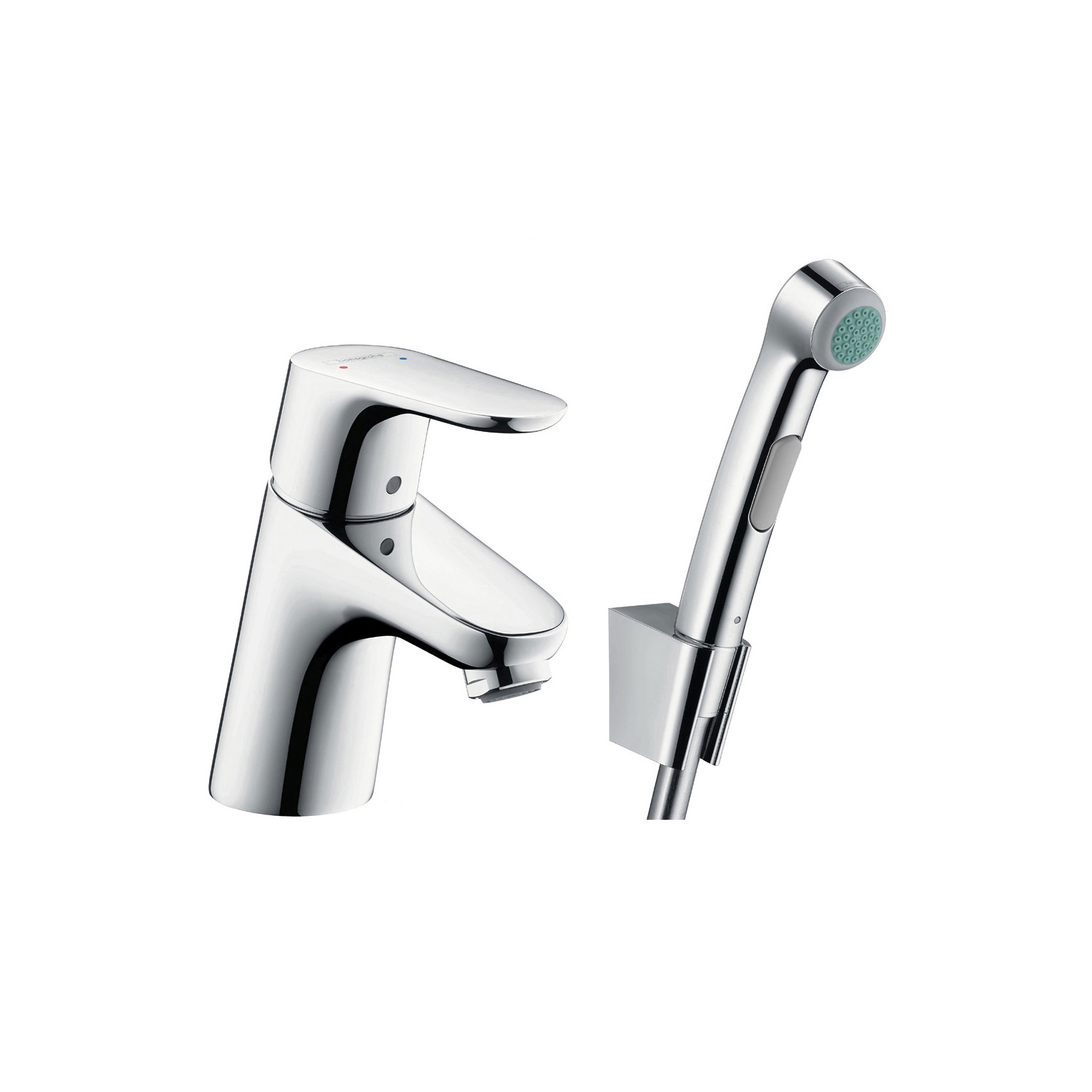 Produkt hansgrohe Focus Bidette 1jet Handbrause/ Focus 70 Einhebel-Waschtischmischer Set 1,60 m des Herstellers Hansgrohe anzeigen